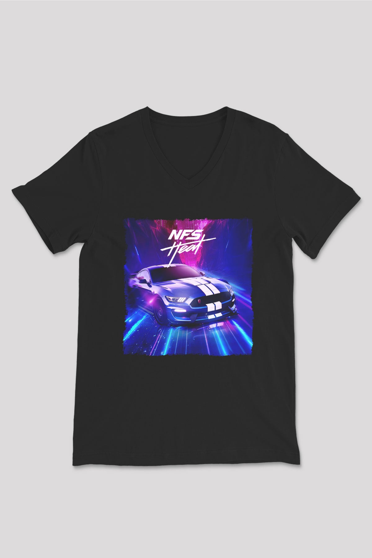 Need for Speed Siyah Unisex V Yaka Tişört