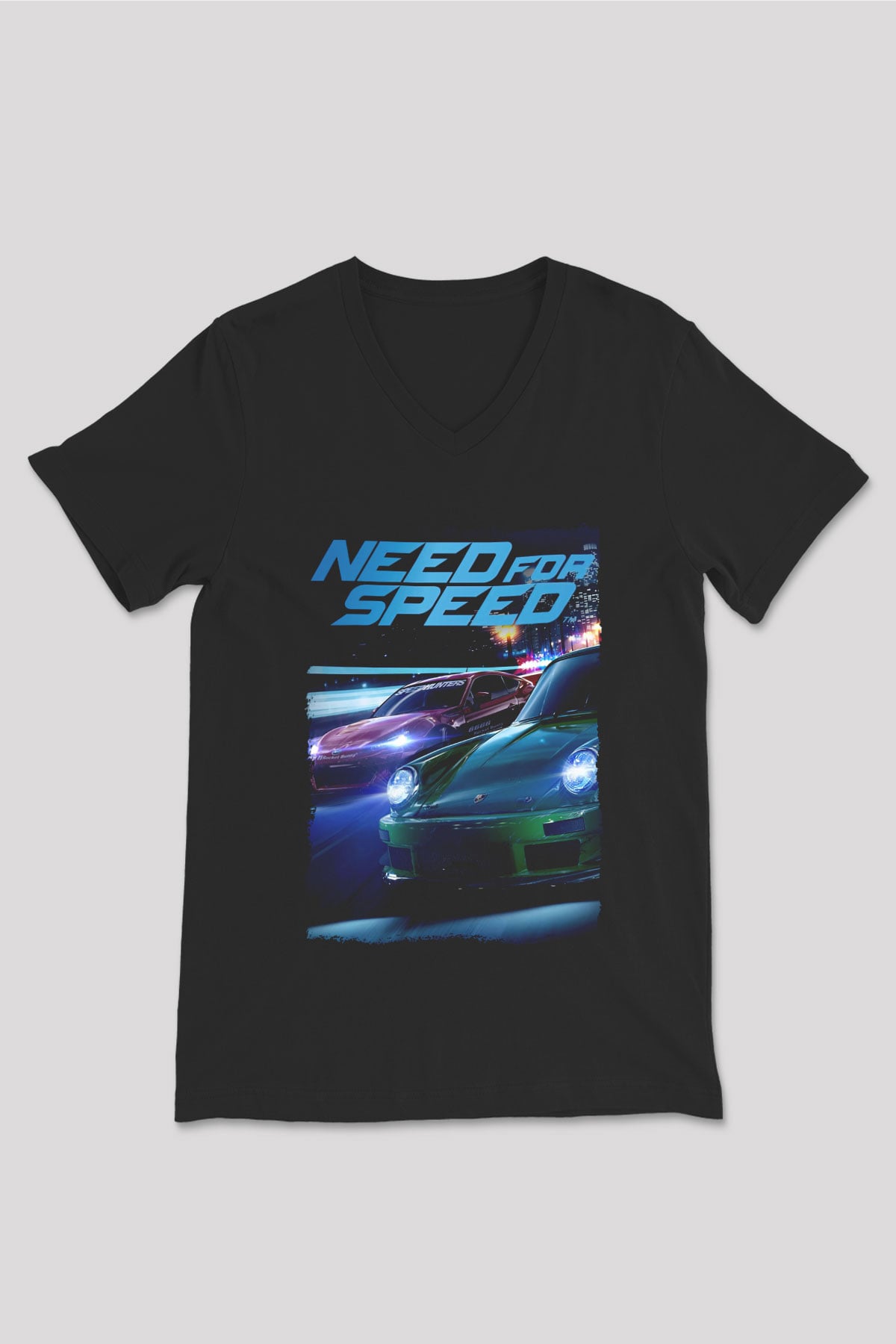 Need for Speed Siyah Unisex V Yaka Tişört