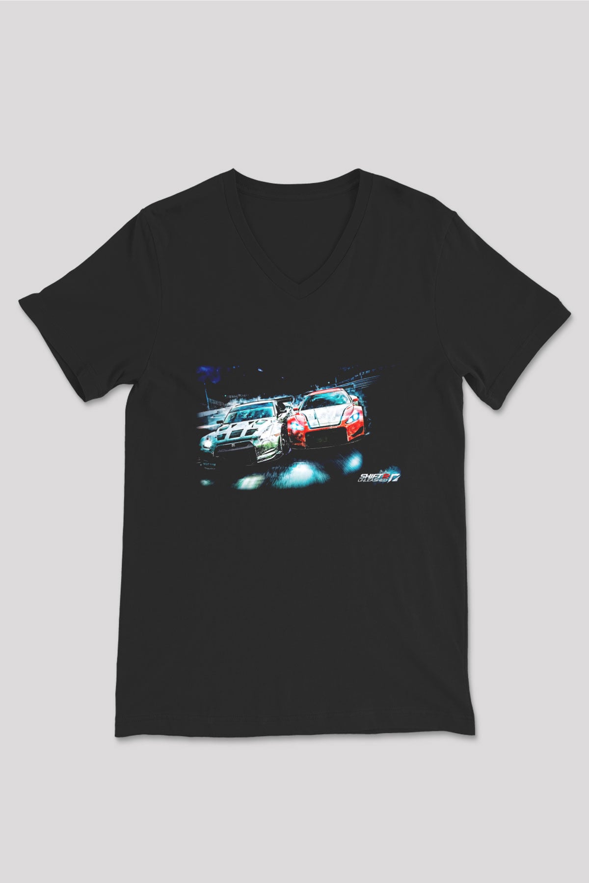 Need for Speed Siyah Unisex V Yaka Tişört T-Shirt