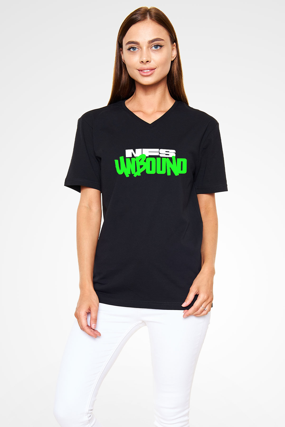 Need for Speed Siyah Unisex V Yaka Tişört