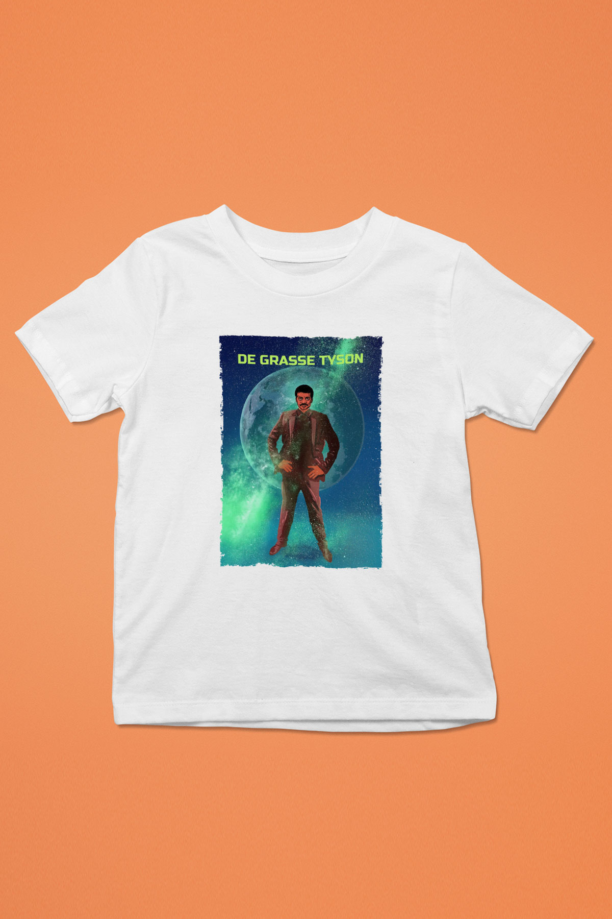 Neil De Grasse Tyson Baskılı Unisex Beyaz Çocuk Tişörtü - Tshirt