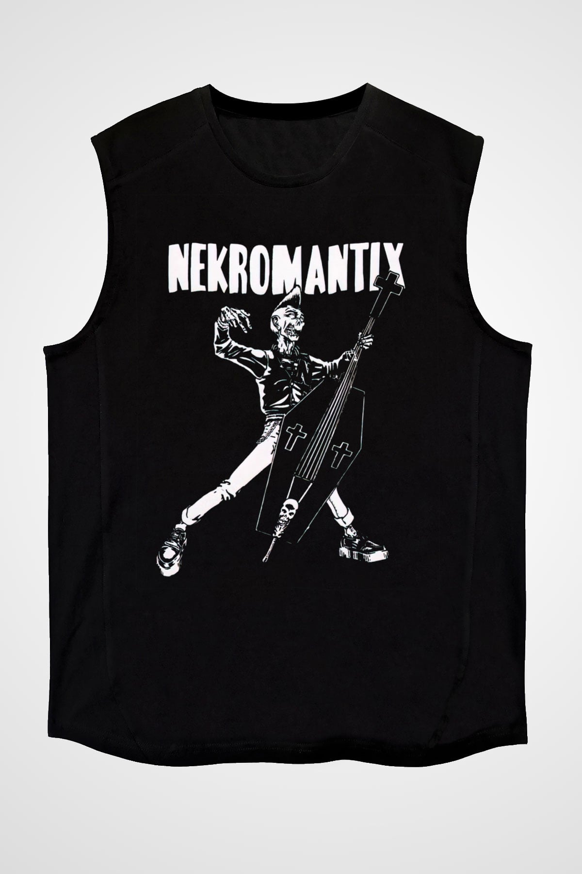 Nekromantix Siyah Unisex Kolsuz Tişört