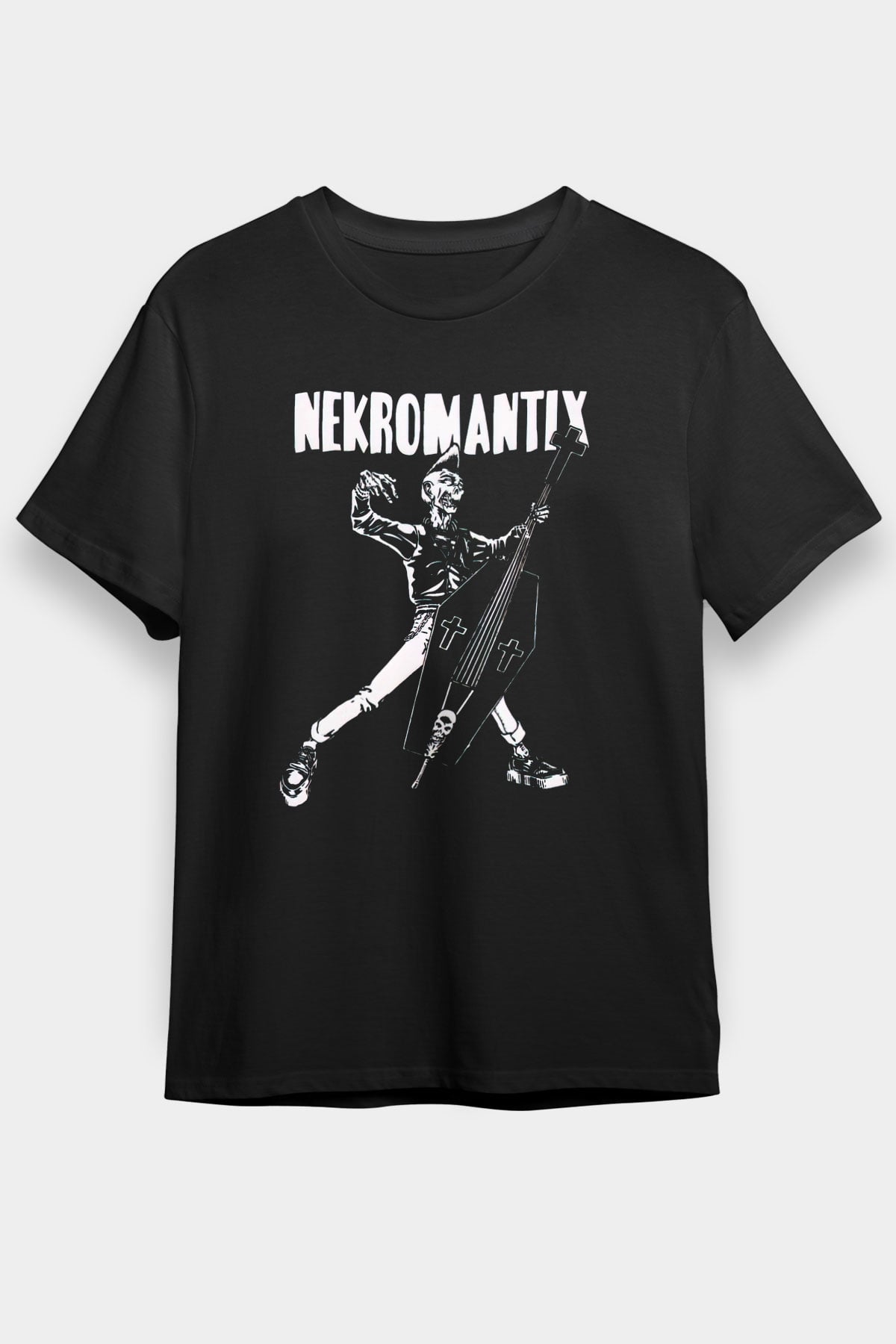 Nekromantix Siyah Unisex Tişört T-Shirt - TişörtFabrikası