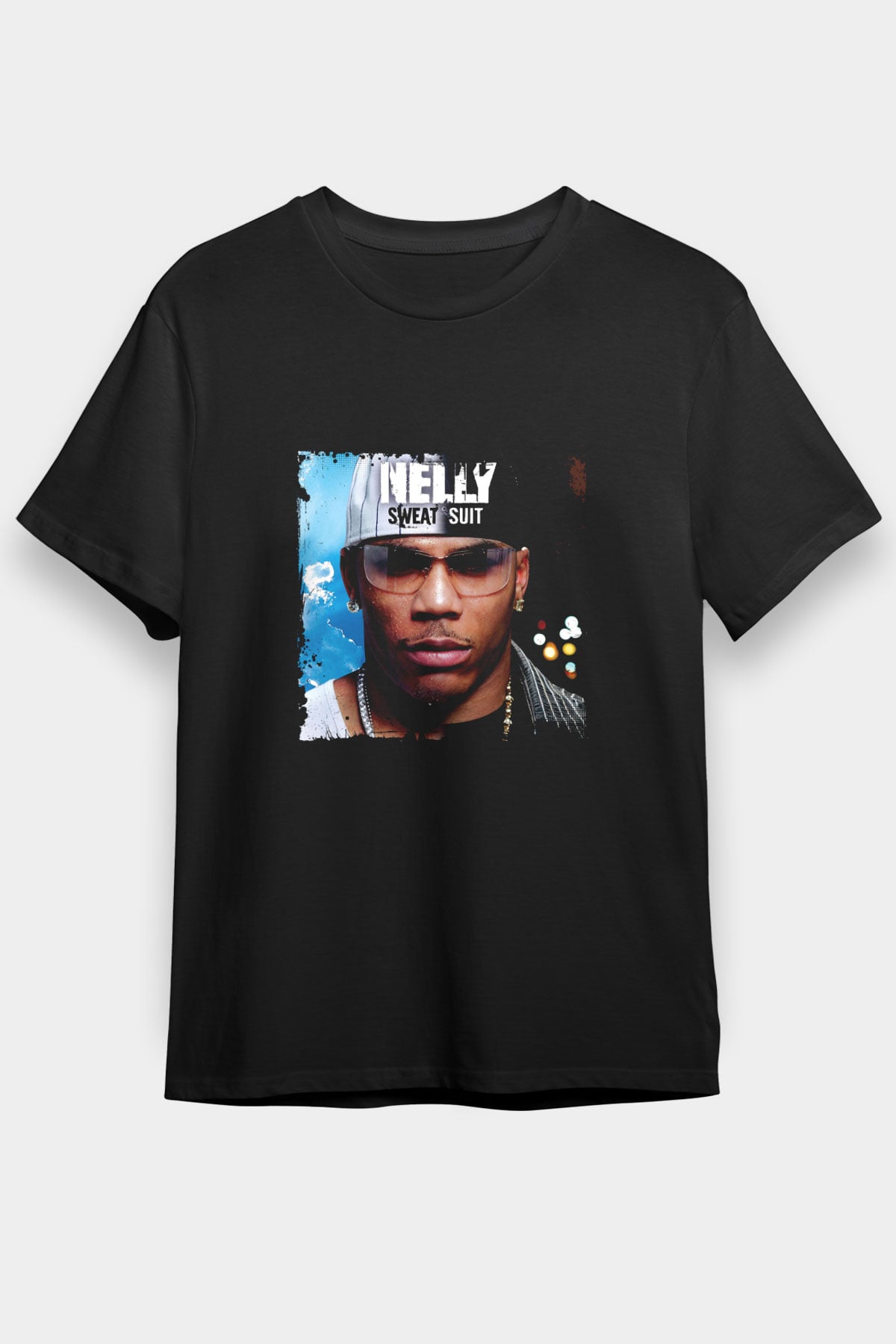 Nelly Baskılı Unisex Siyah Tişört