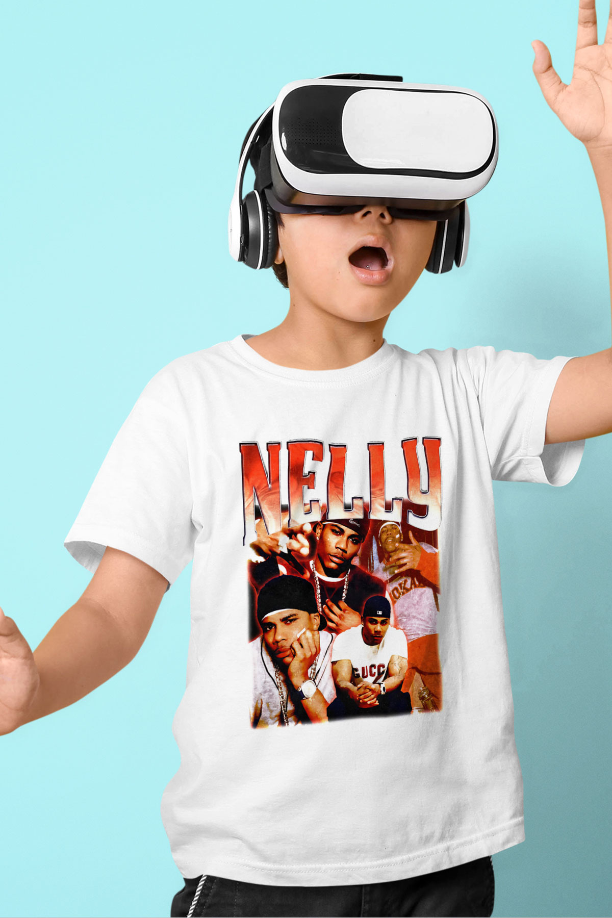 Nelly Beyaz Unisex Çocuk Tişört