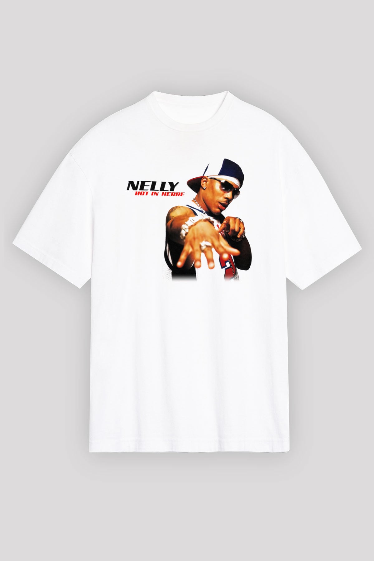 Nelly Beyaz Unisex Oversize Tişört T-Shirt