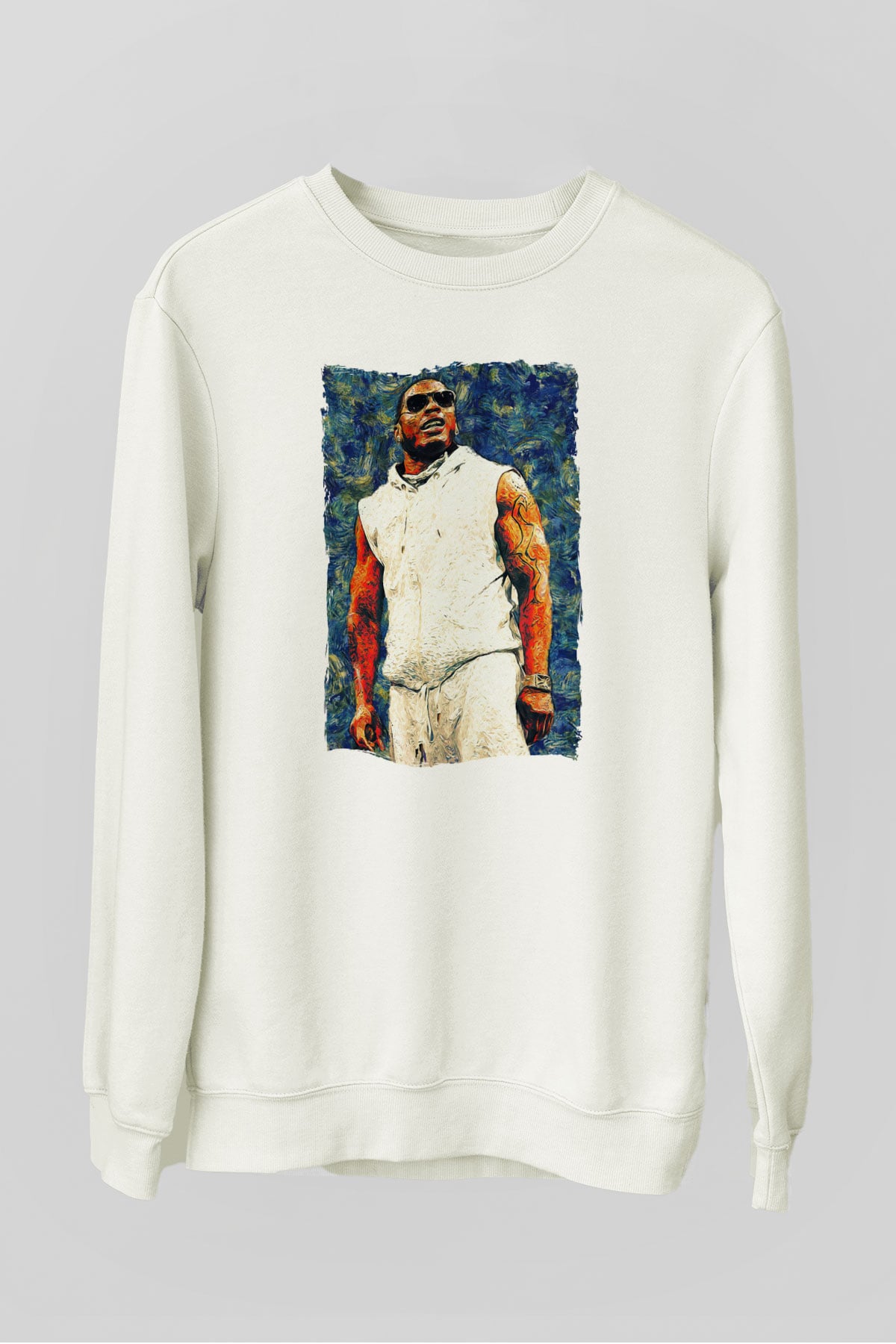 Nelly Beyaz Unisex Sweatshirt