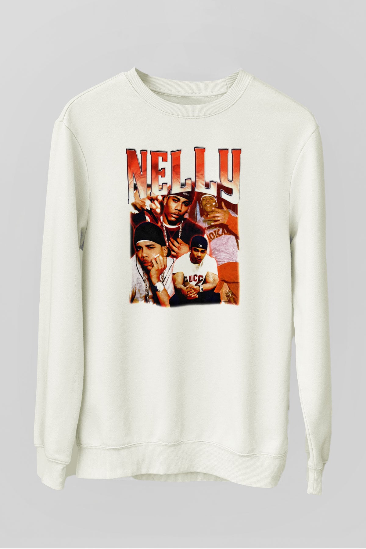 Nelly Beyaz Unisex Sweatshirt
