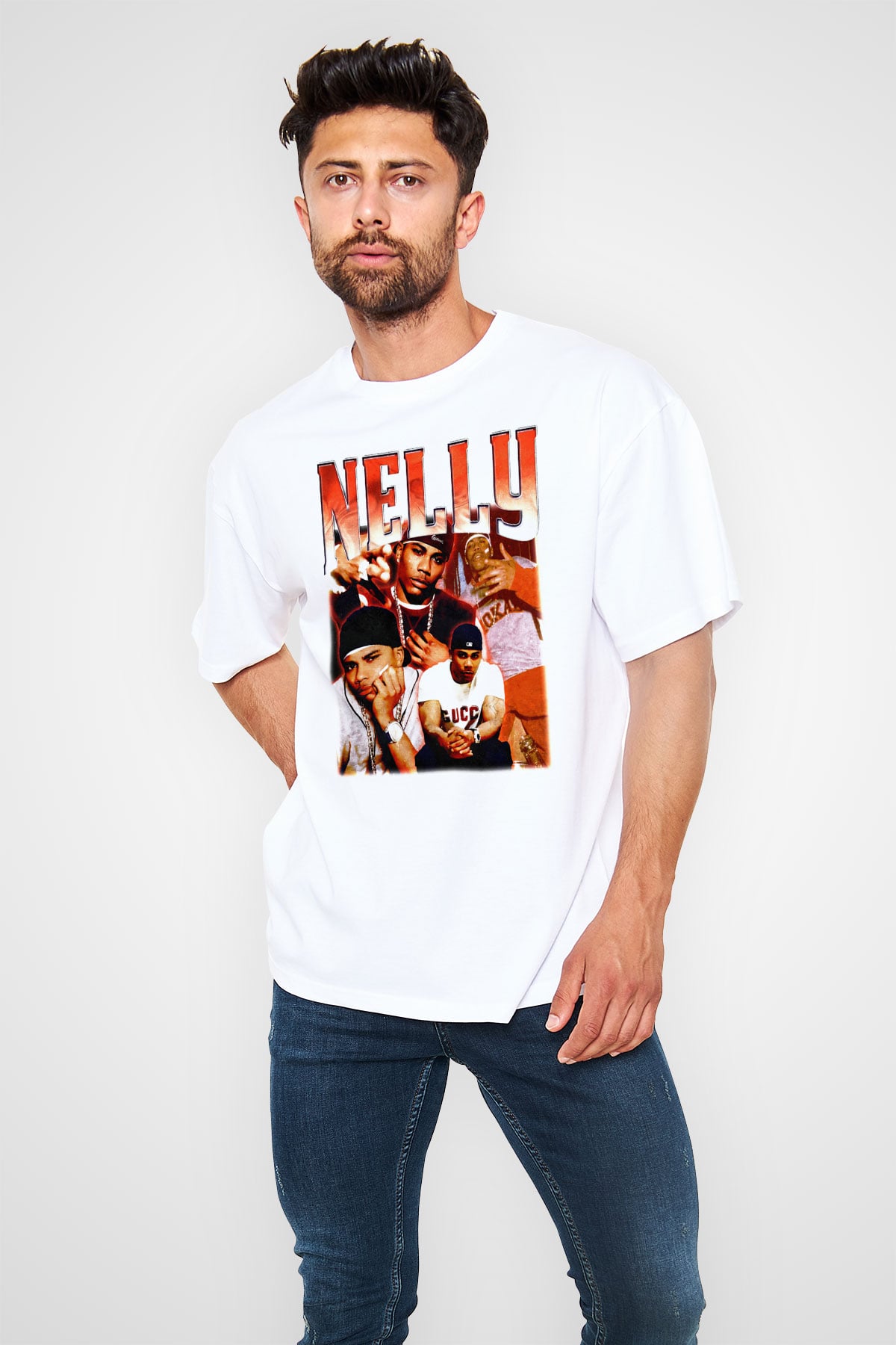 Nelly Beyaz Unisex Tişört T-Shirt - TişörtFabrikası