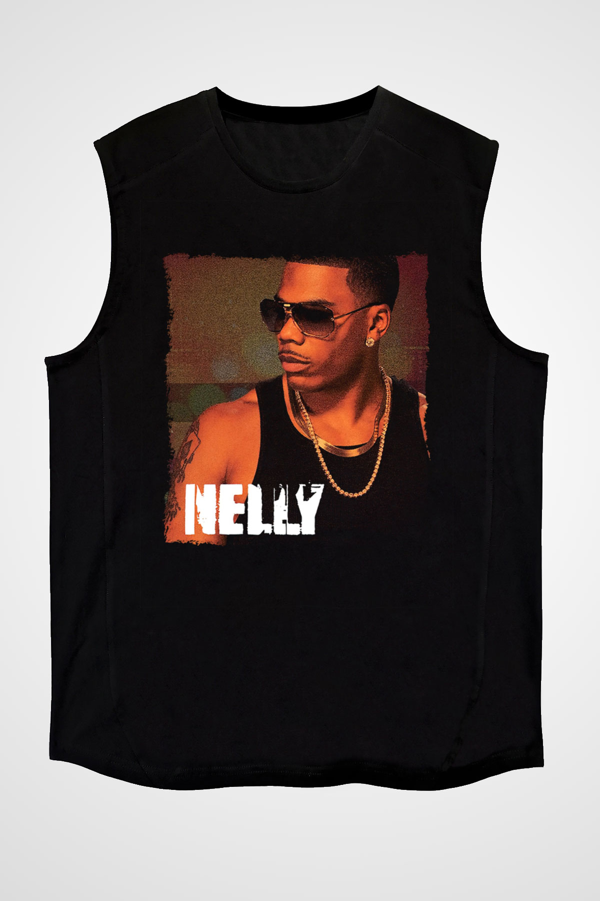 Nelly Siyah Unisex Kolsuz Tişört