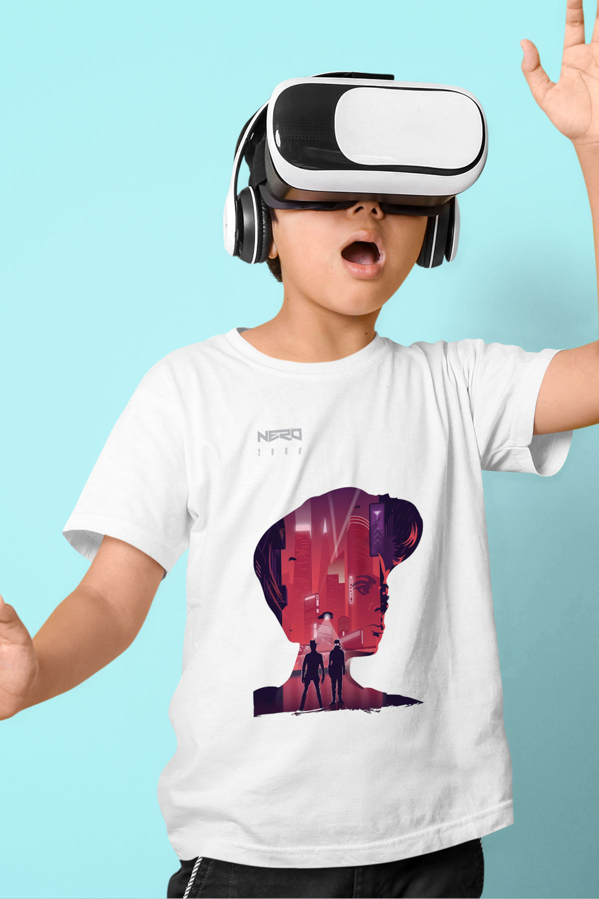 Nero Beyaz Unisex Çocuk Tişört