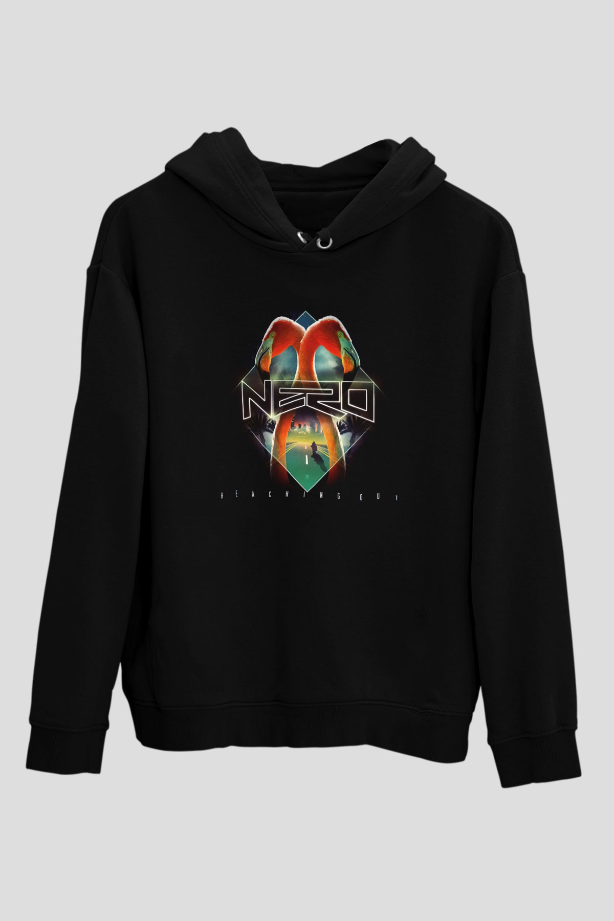 Nero Siyah Unisex Kapüşonlu Sweatshirt