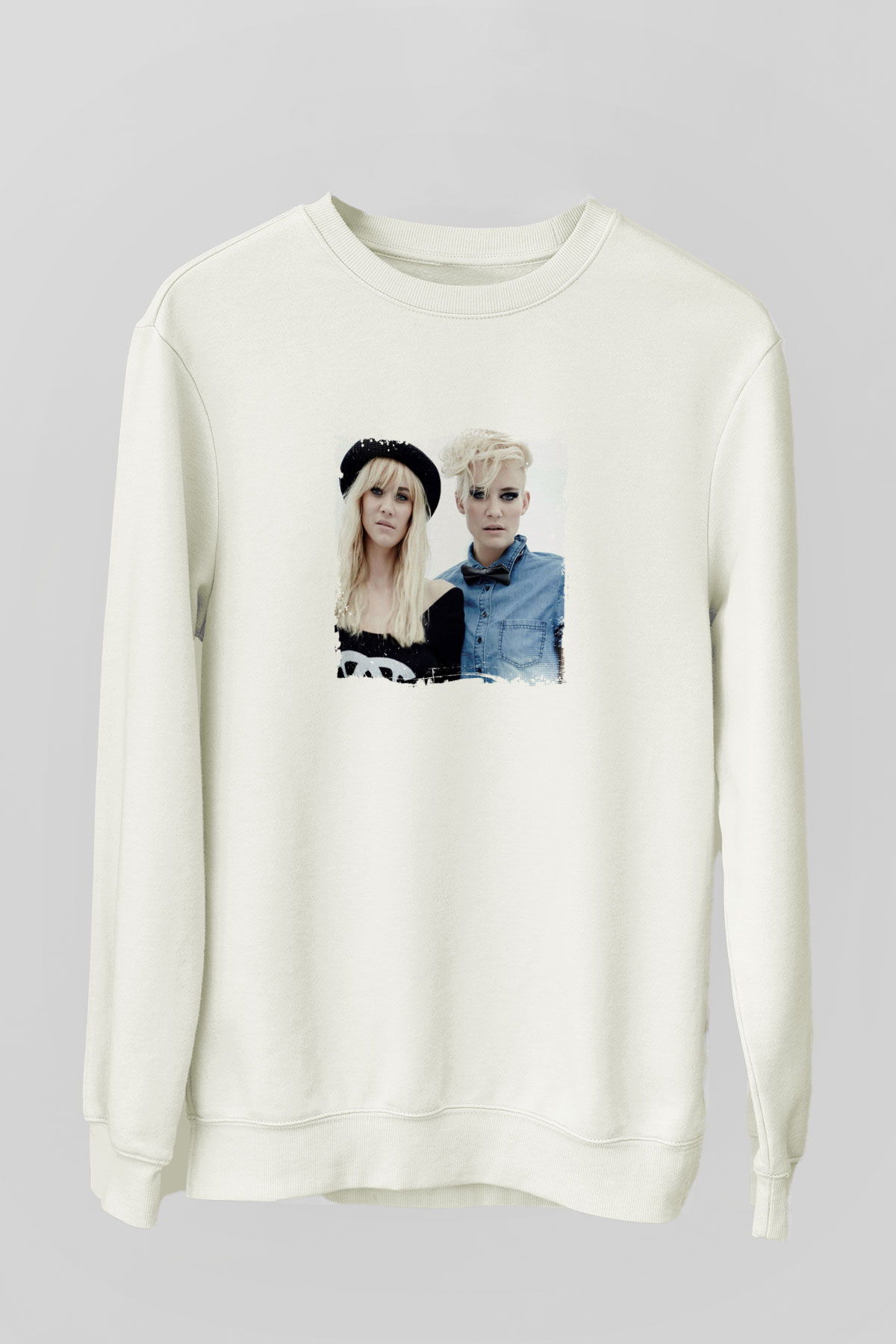 NervoBaskılı Beyaz Sweatshirt