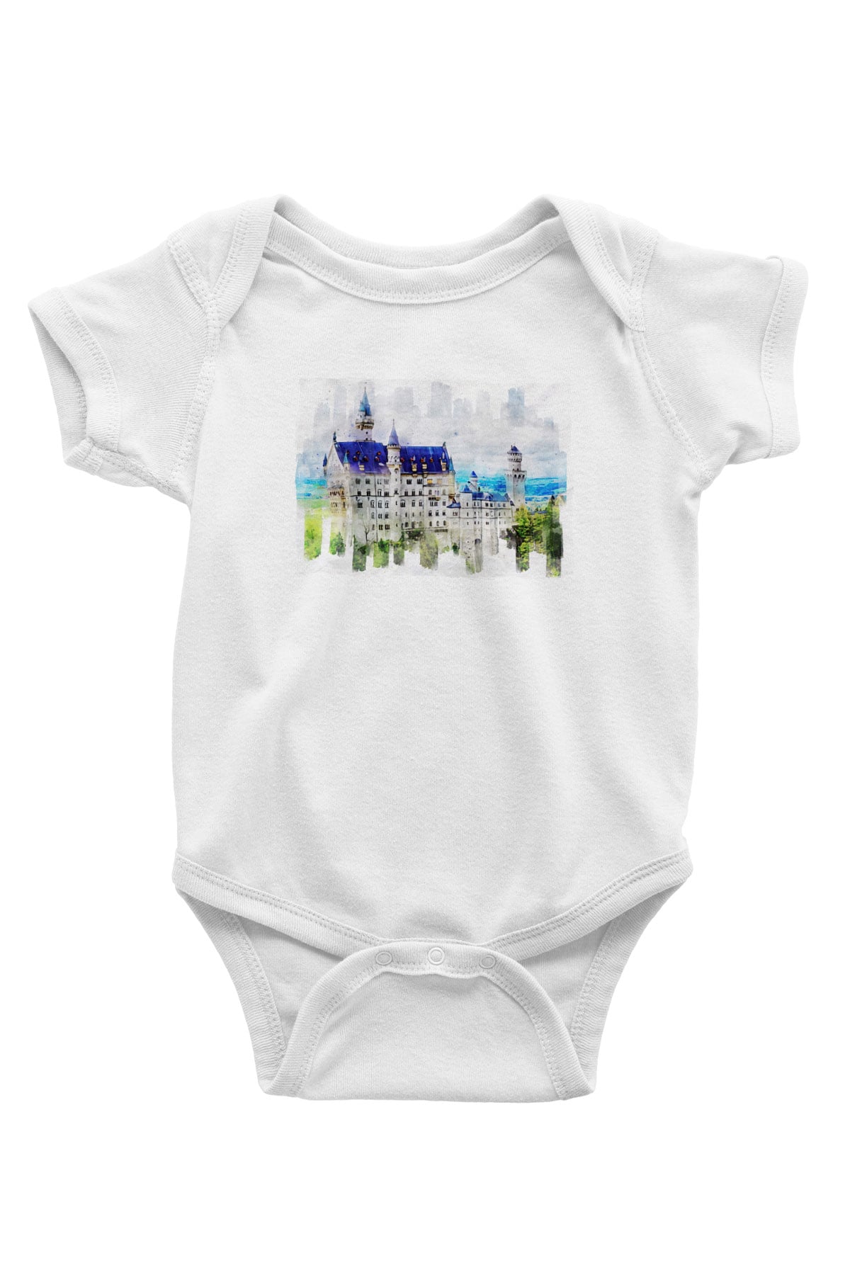 Neuschwanstein Şatosu Beyaz Bebek Body - Zıbın