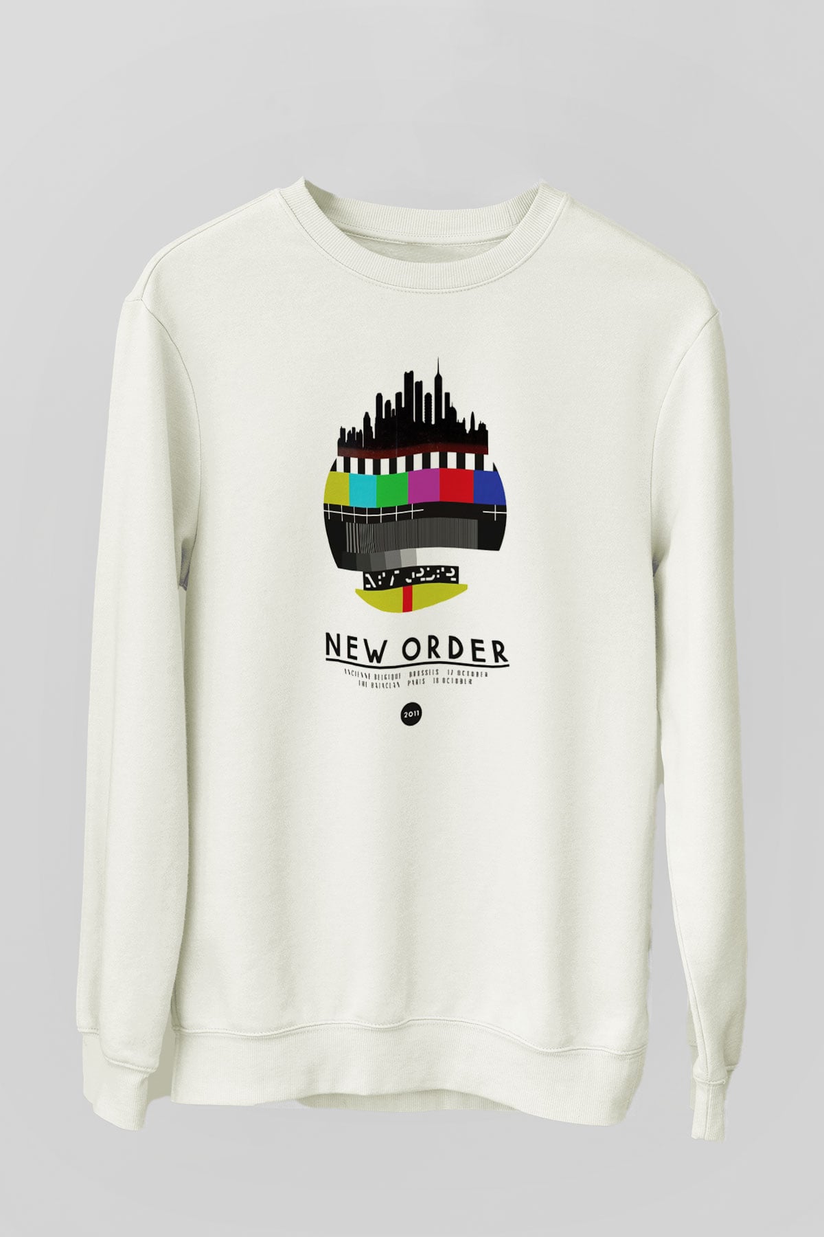New Order Beyaz Unisex Sweatshirt
