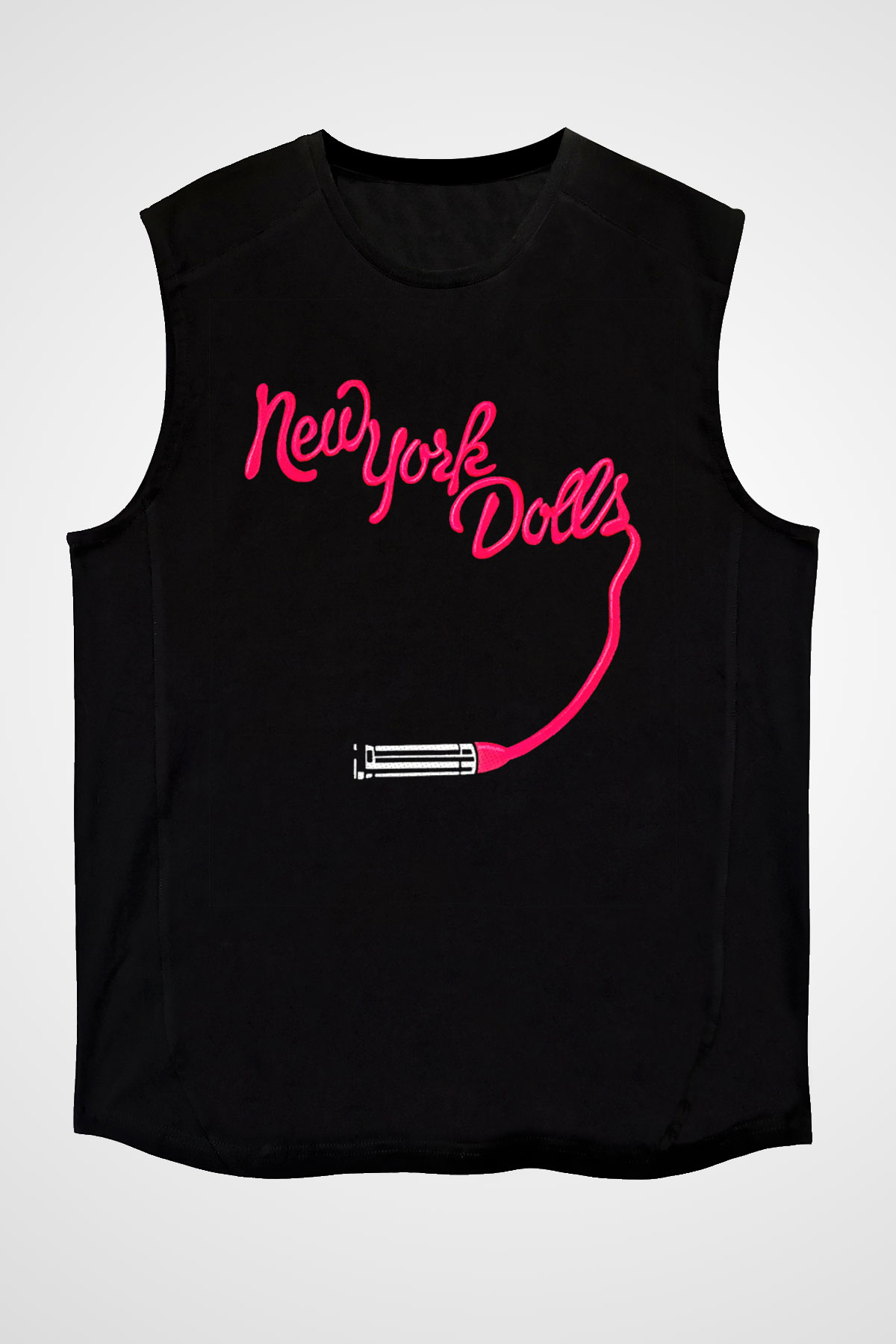 New York Dolls Siyah Unisex Kolsuz Tişört