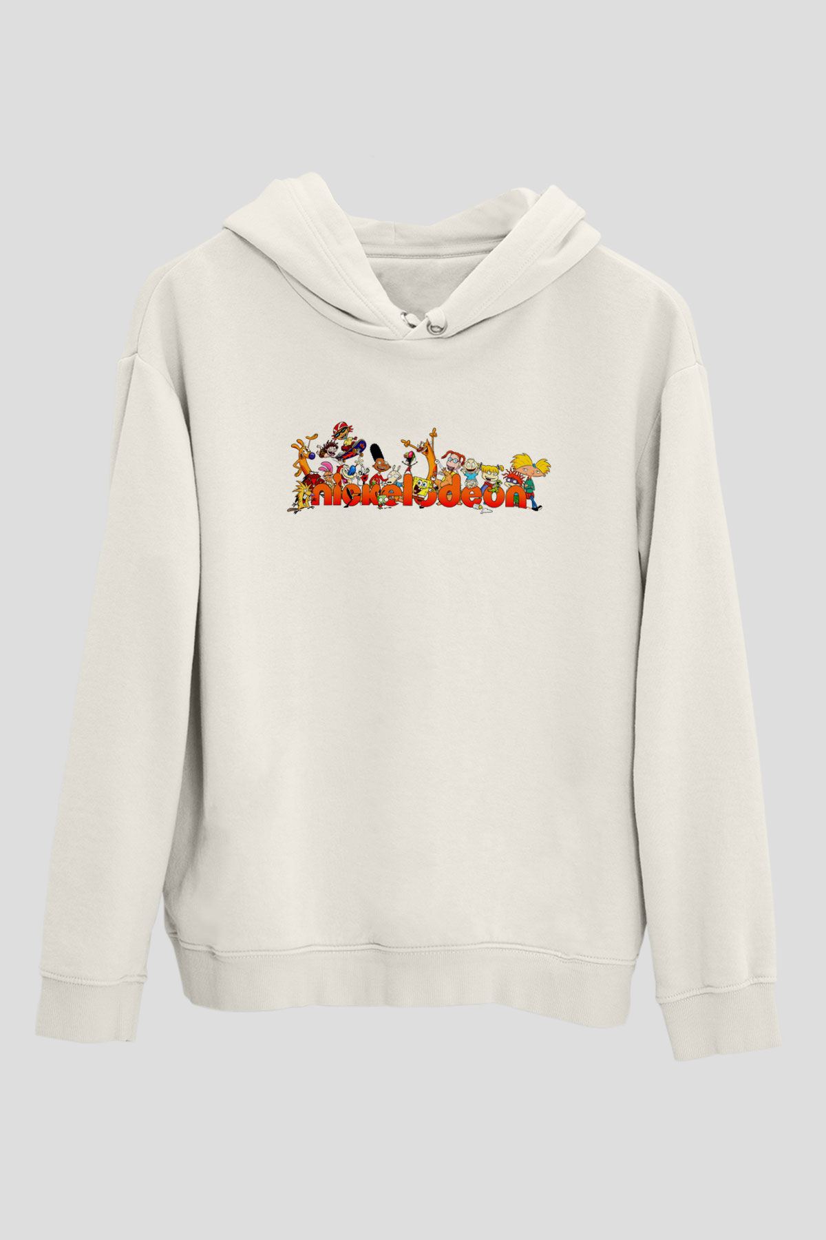 Nickelodeon Beyaz Unisex Hoodie