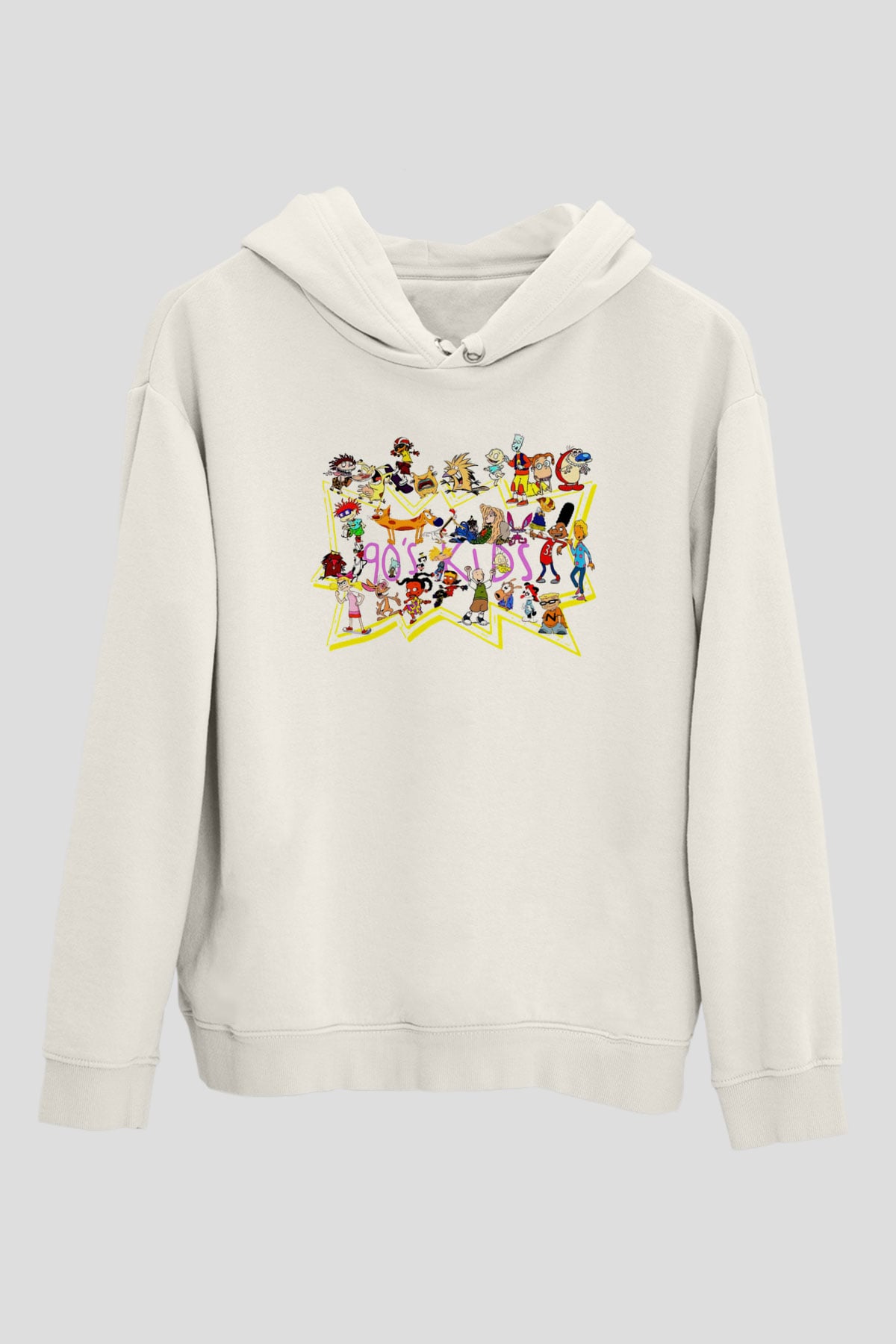 Nickelodeon Beyaz Unisex Hoodie