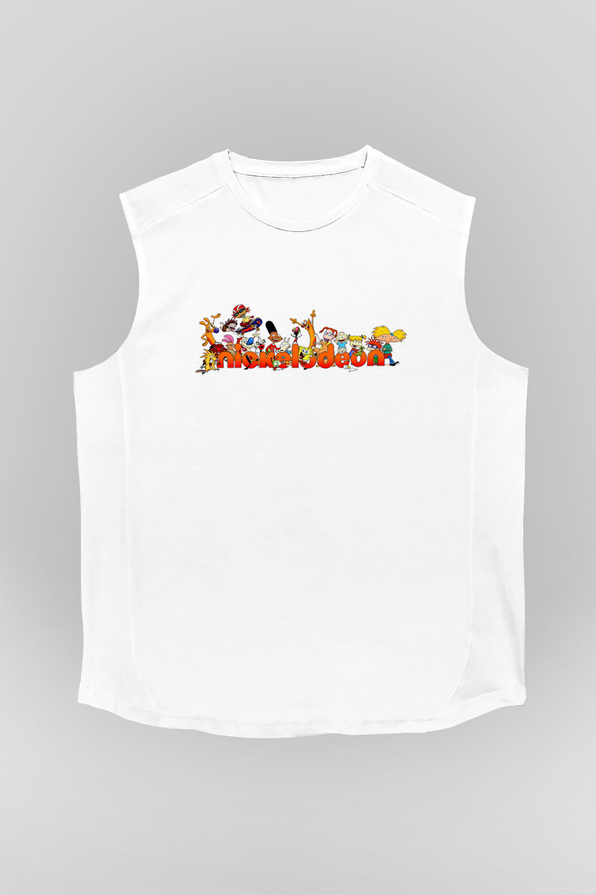 Nickelodeon Beyaz Unisex Kolsuz Tişört