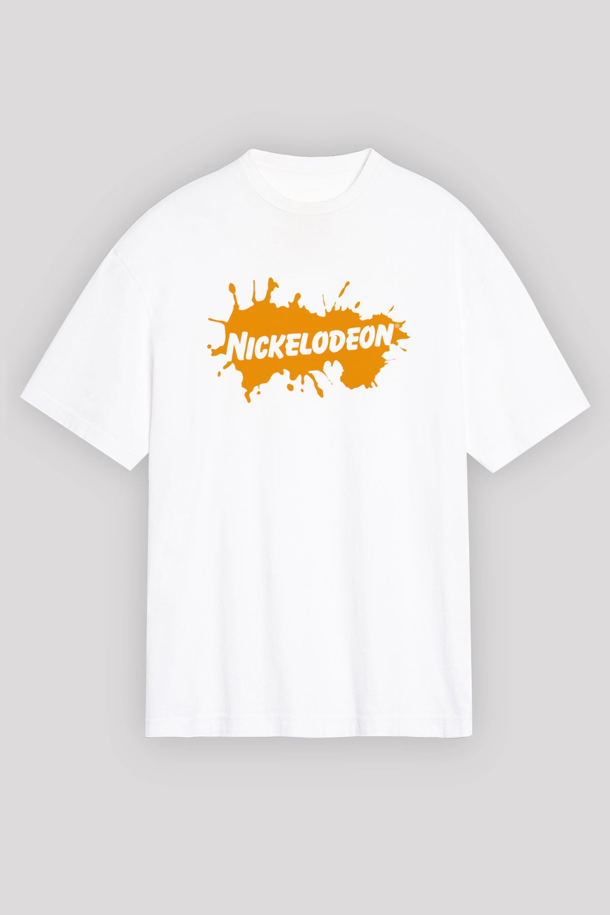 Nickelodeon Beyaz Unisex Oversize Tişört T-Shirt