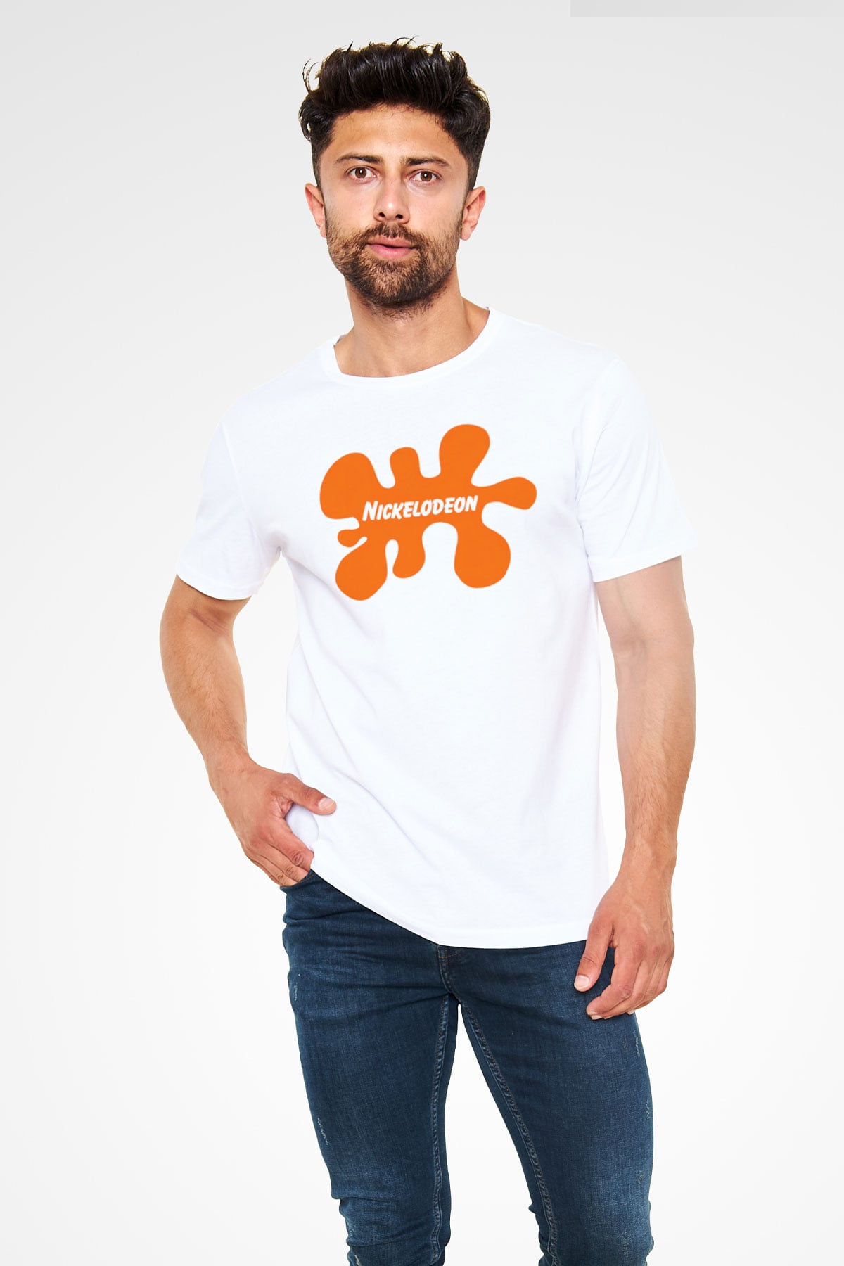 Nickelodeon Beyaz Unisex Tişört T-Shirt