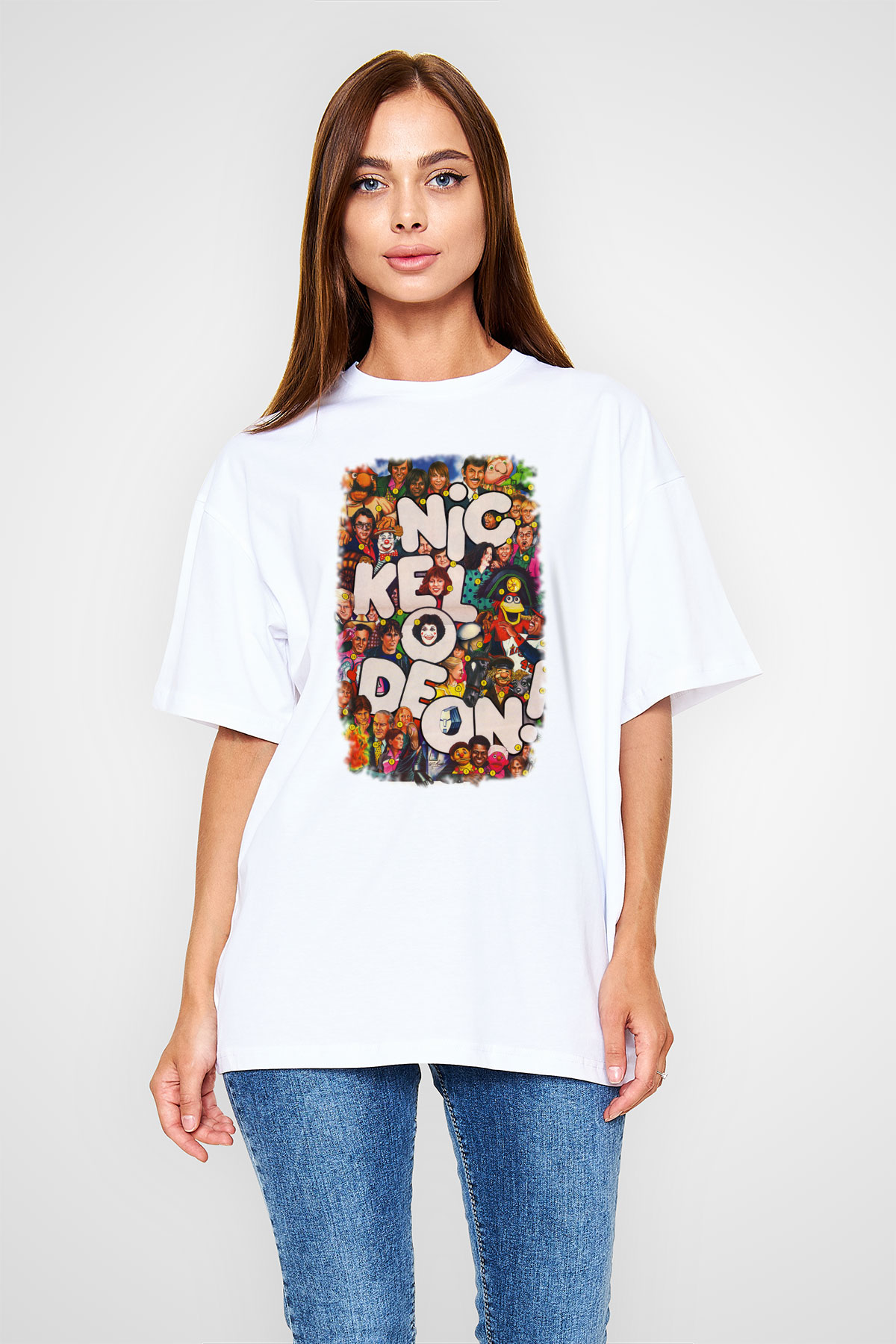 Nickelodeon Beyaz Unisex Tişört T-Shirt