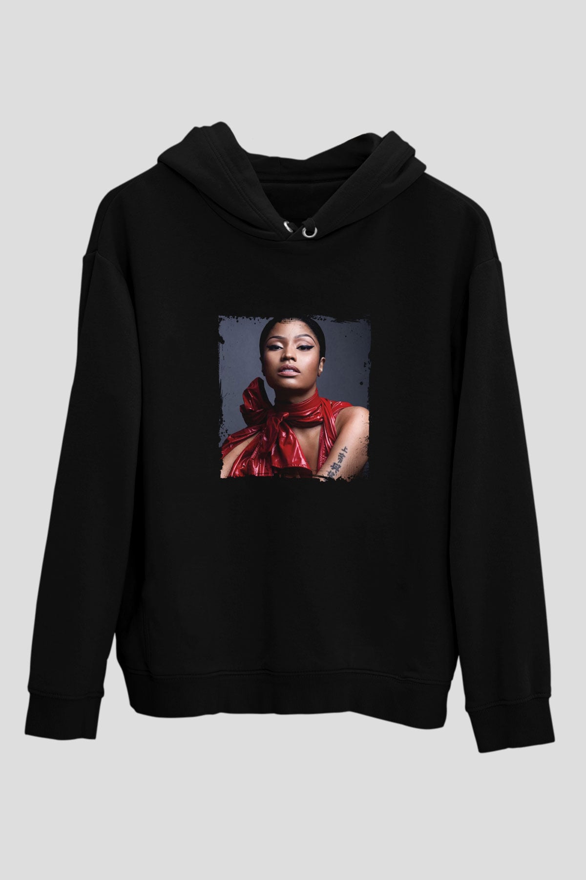 Nicki Minaj Baskılı Unisex Siyah Hoodie