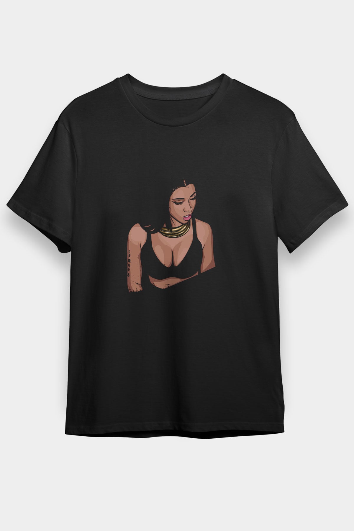 Nicki Minaj Baskılı Unisex Siyah Tişört