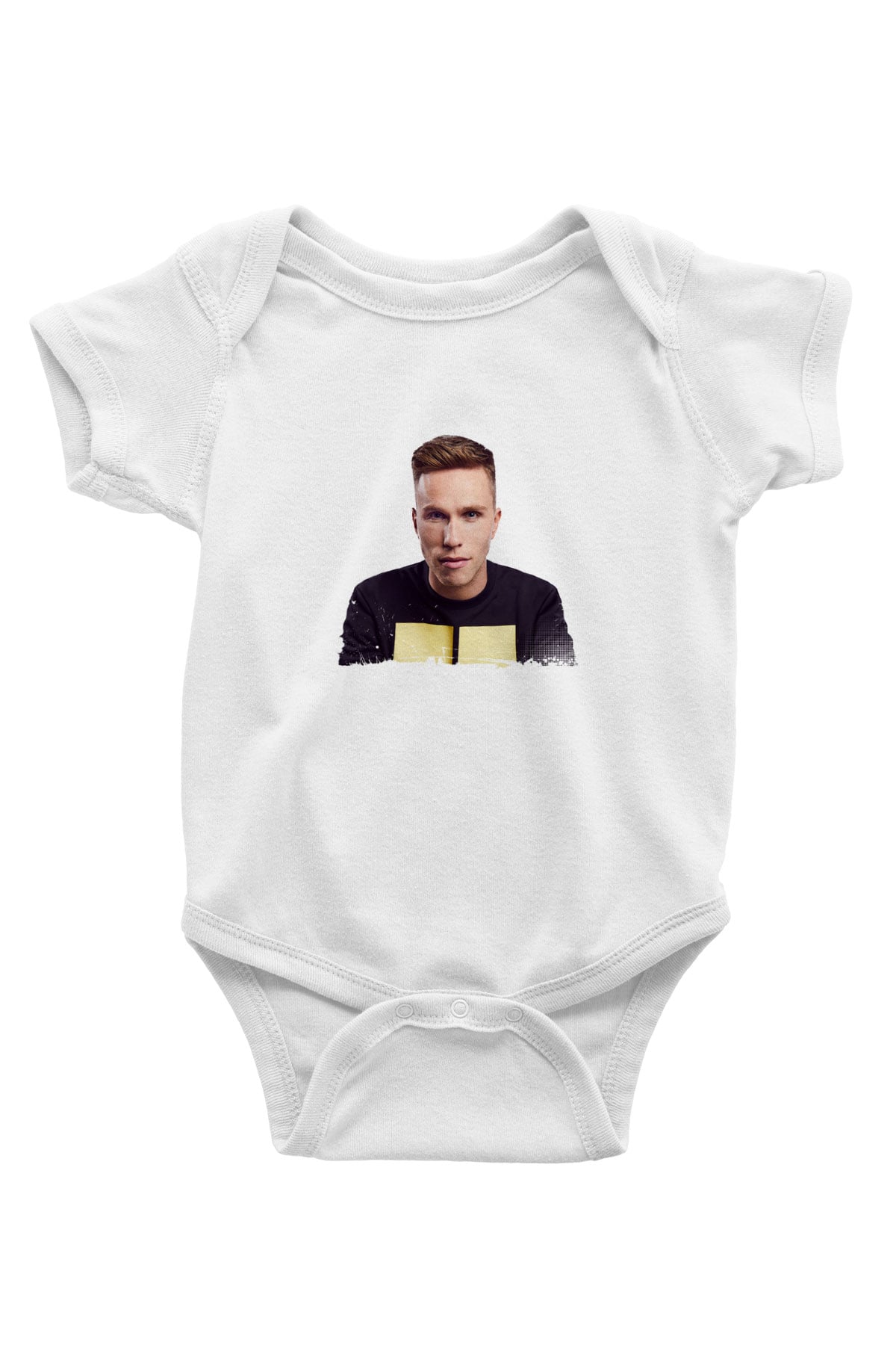 Nicky Romero Baskılı Beyaz Bebek Body - Zıbın