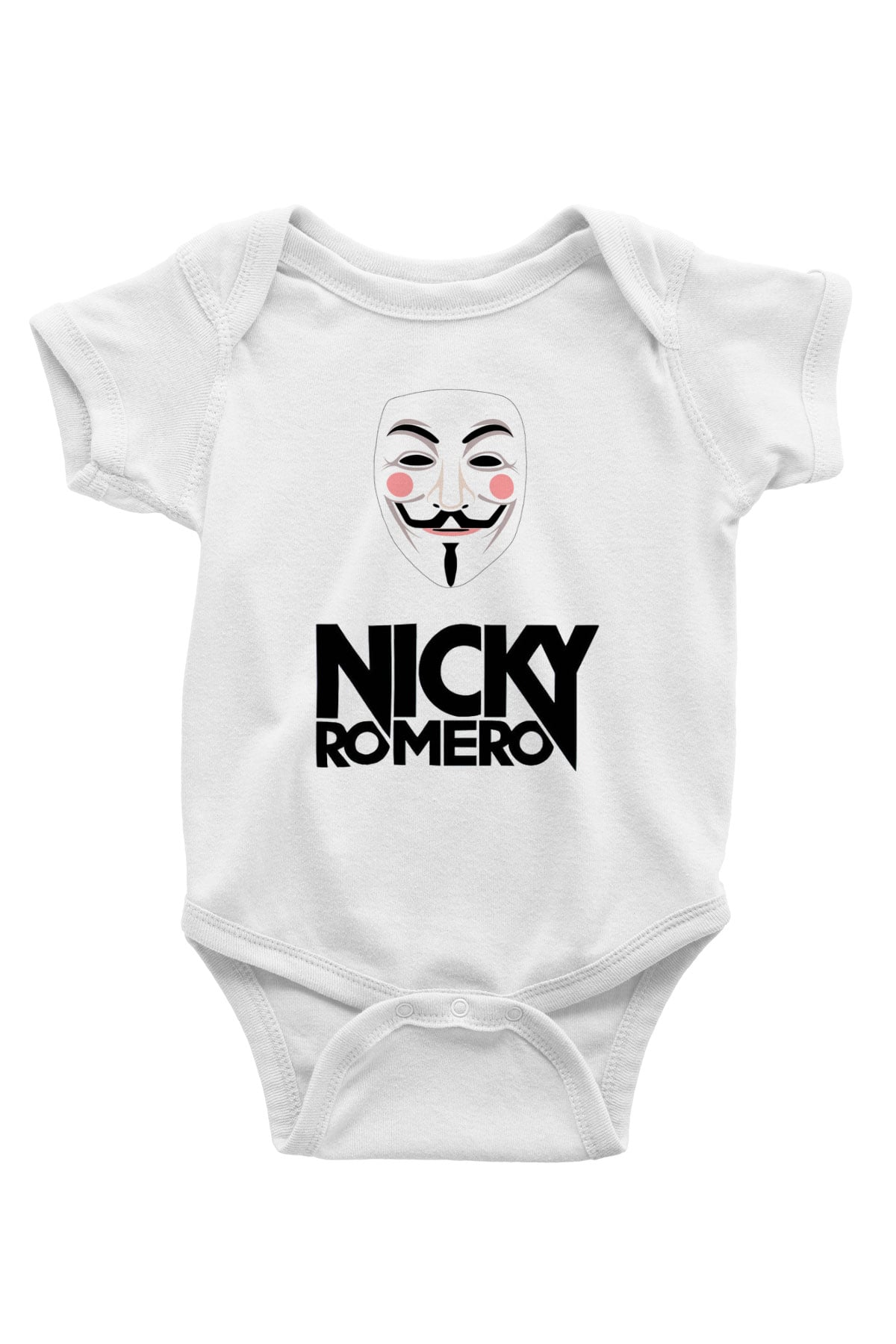 Nicky Romero Baskılı Beyaz Unisex Bebek Body - Zıbın