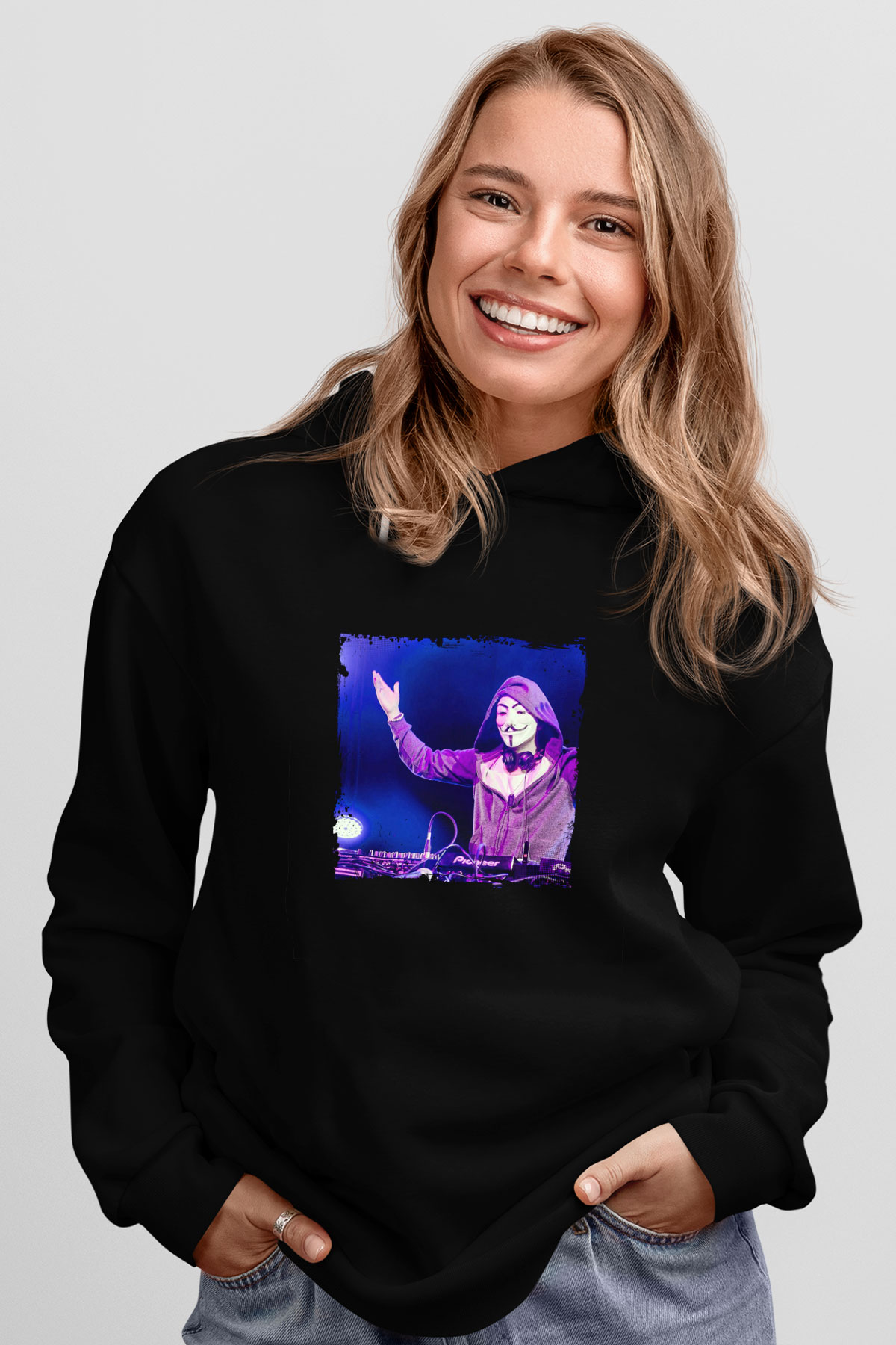 Nicky Romero Baskılı Unisex Siyah Hoodie