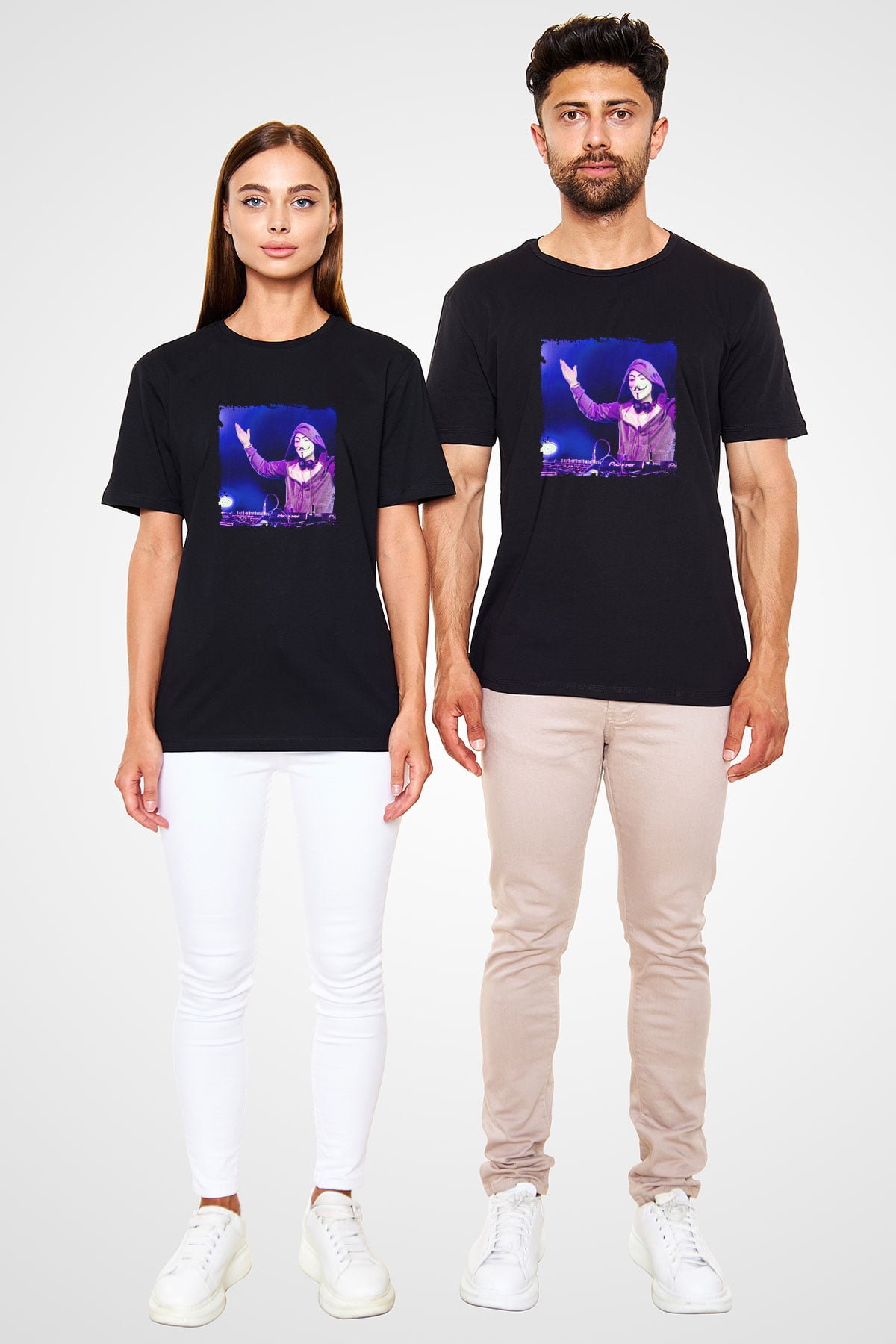Nicky Romero Baskılı Unisex Siyah Tişört