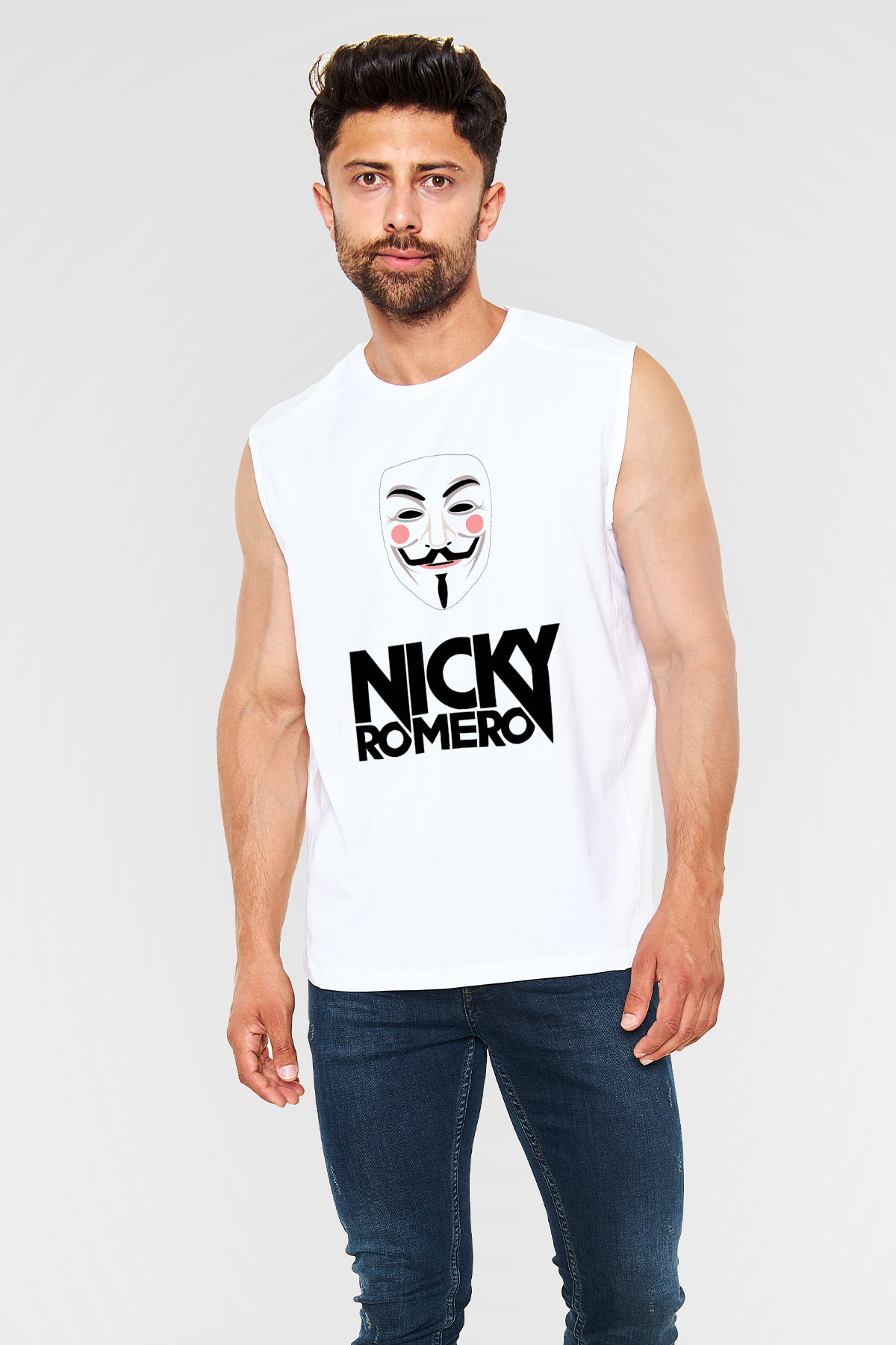 Nicky Romero Beyaz Unisex Kolsuz Tişört