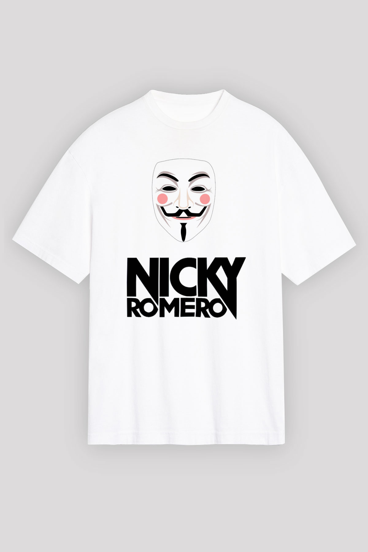 Nicky Romero Beyaz Unisex Oversize Tişört T-Shirt