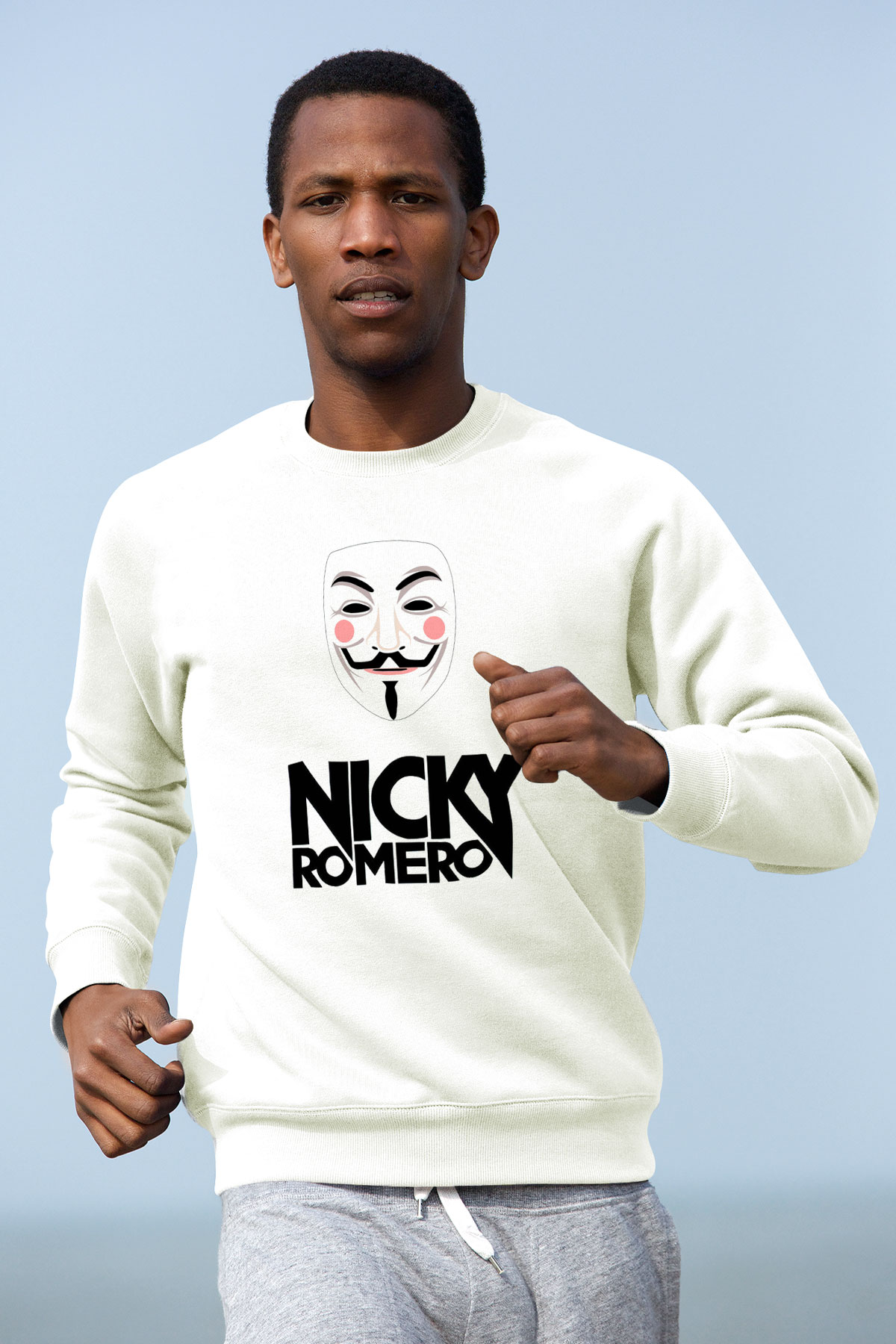 Nicky Romero Beyaz Unisex Sweatshirt