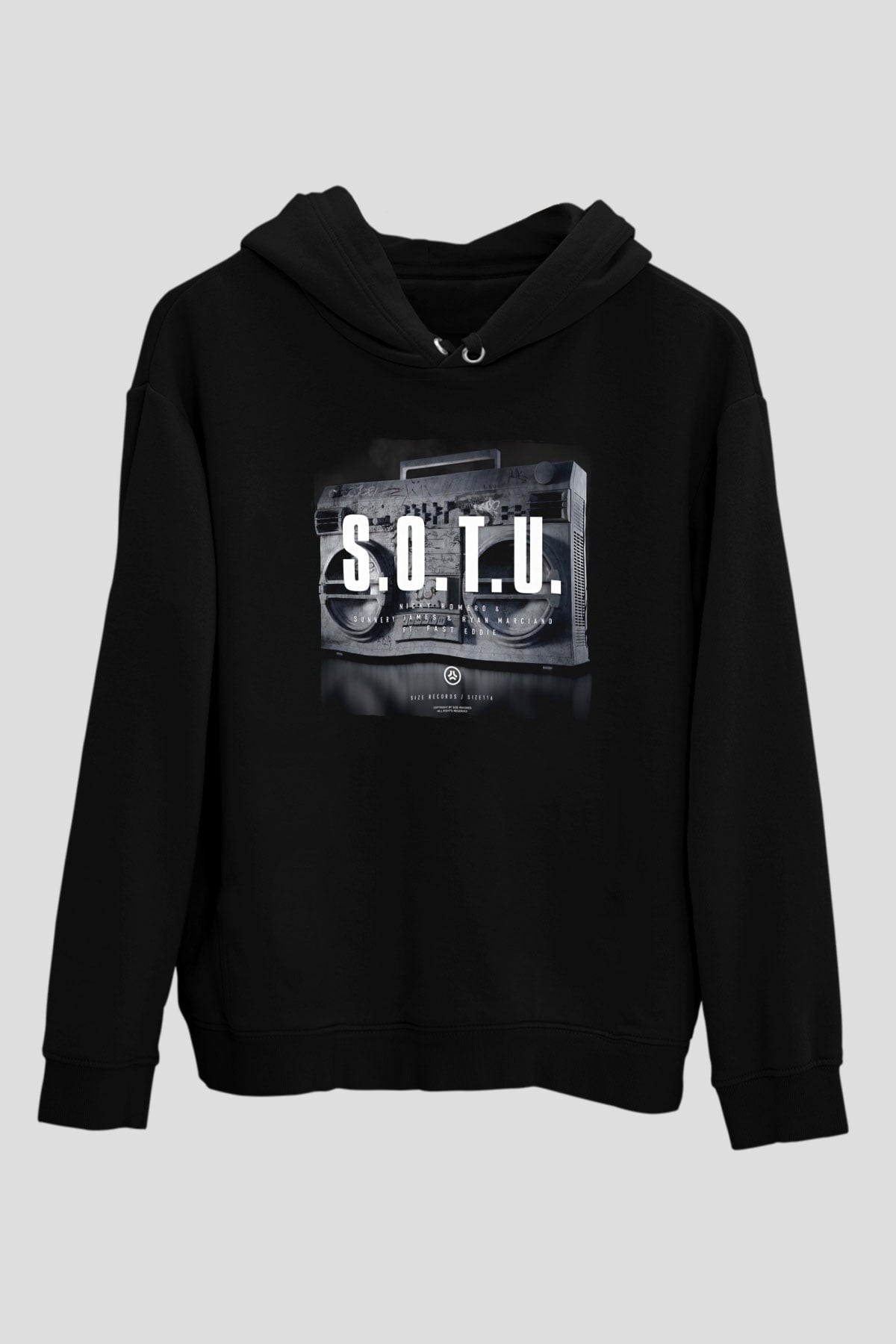 Nicky Romero Siyah Unisex Kapüşonlu Sweatshirt