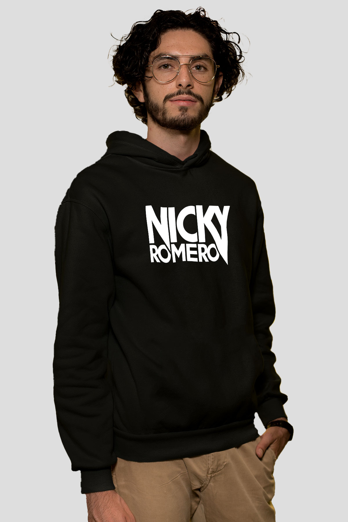 Nicky Romero Siyah Unisex Kapüşonlu Sweatshirt