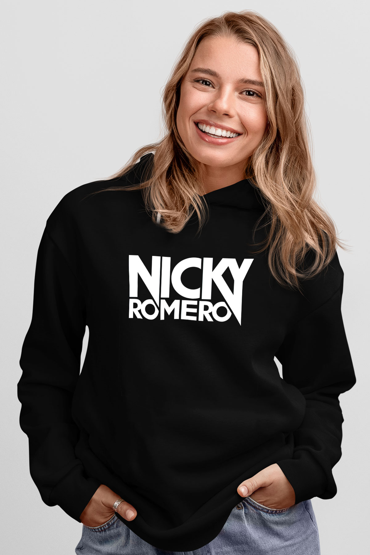 Nicky Romero Siyah Unisex Kapüşonlu Sweatshirt