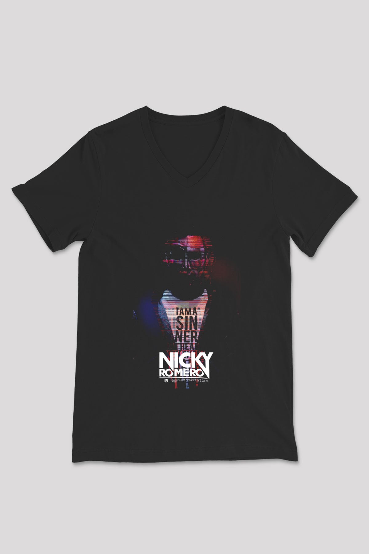 Nicky Romero Siyah Unisex V Yaka Tişört