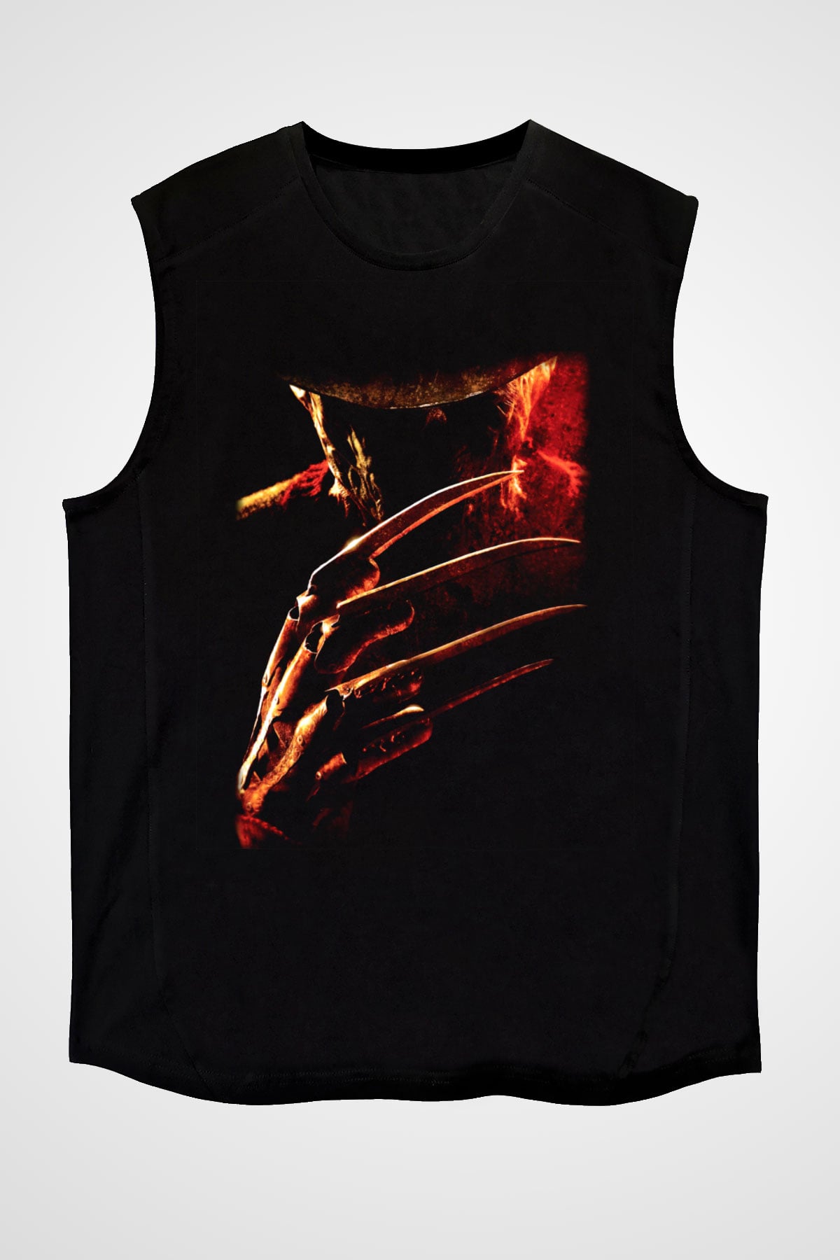 Nightmare on Elm Street Elm Sokağı Siyah Unisex Kolsuz Tişört