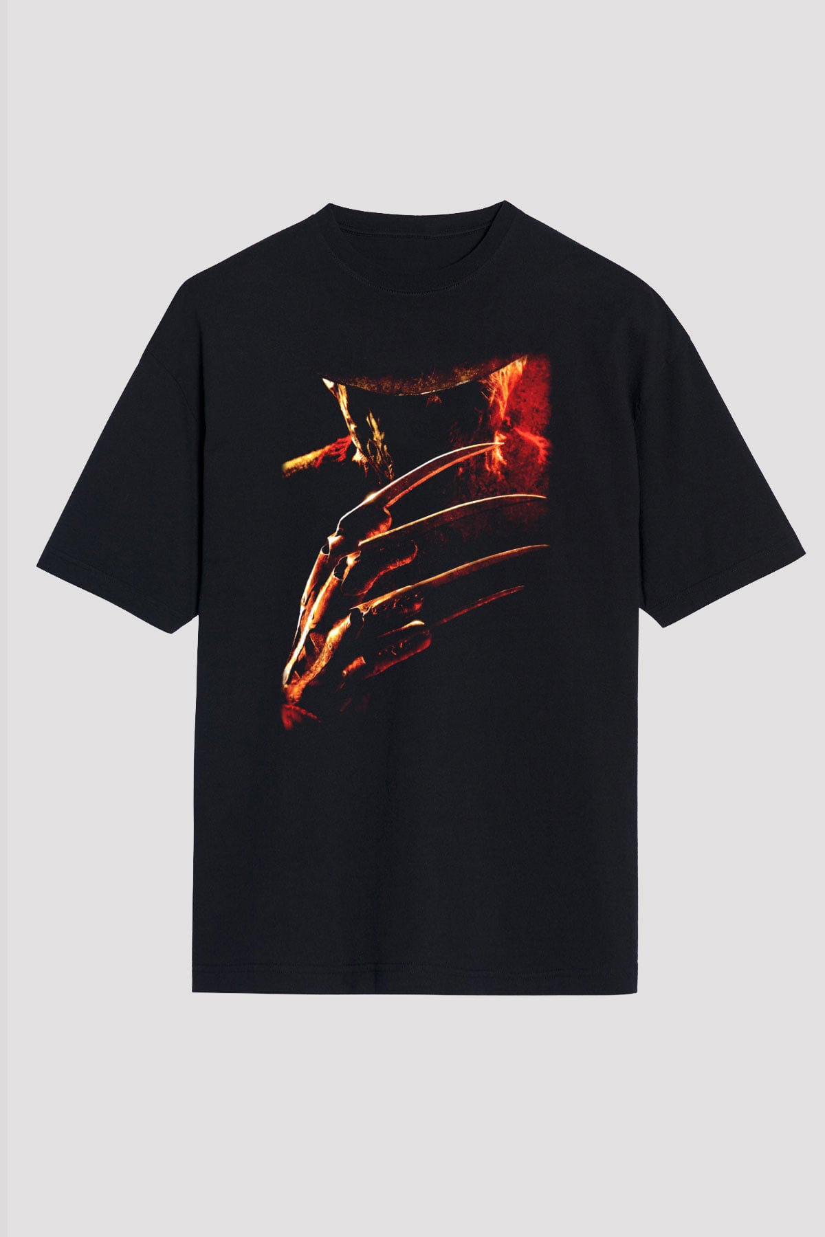 Nightmare on Elm Street Elm Sokağı Siyah Unisex Oversize Tişört