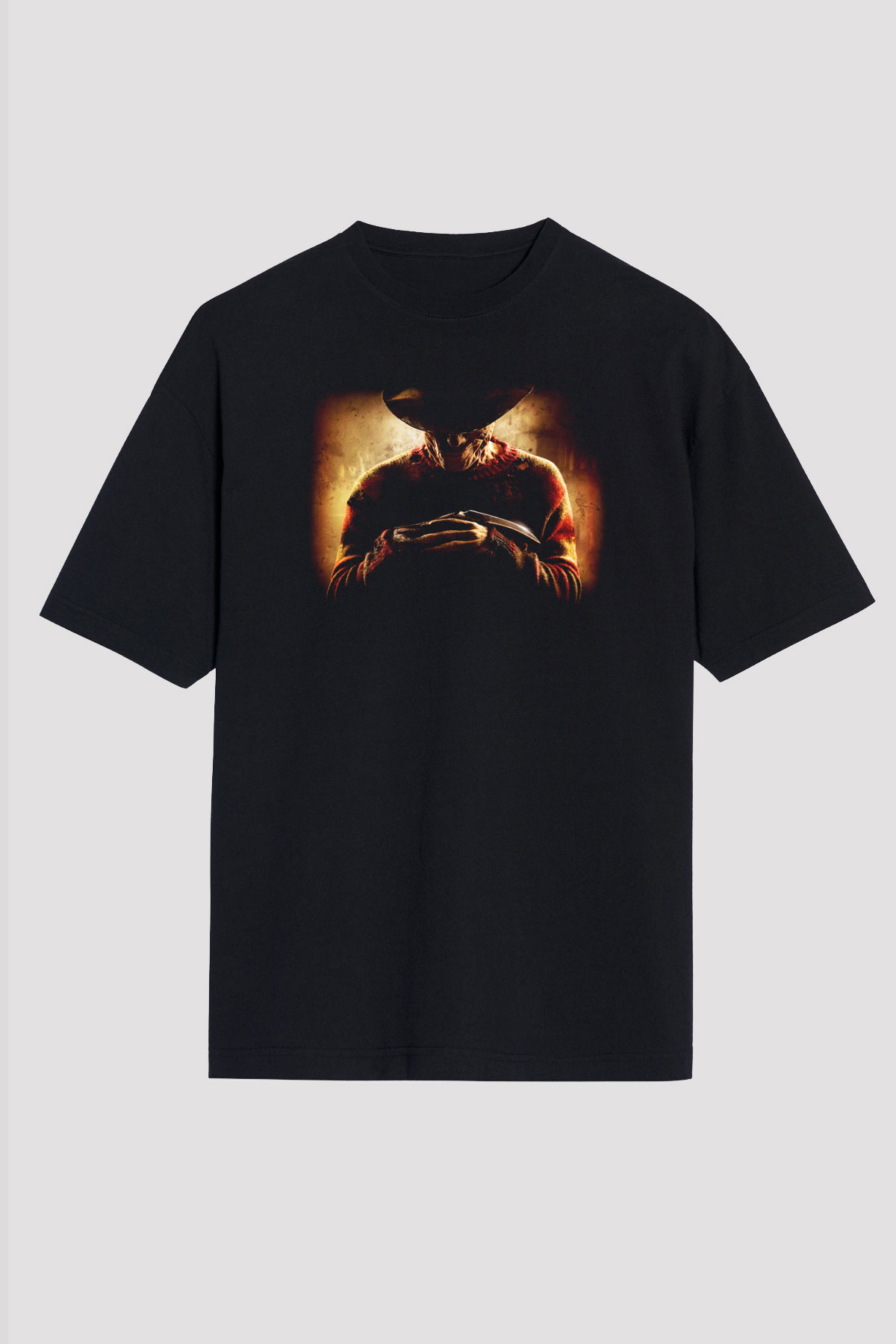 Nightmare on Elm Street Elm Sokağı Siyah Unisex Oversize Tişört