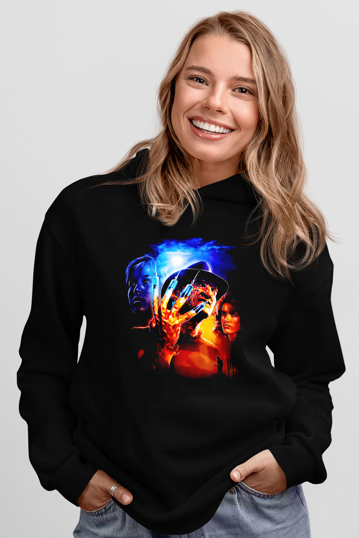 Nightmare on Elm Street Elm Sokağı Siyah Unisex Hoodie
