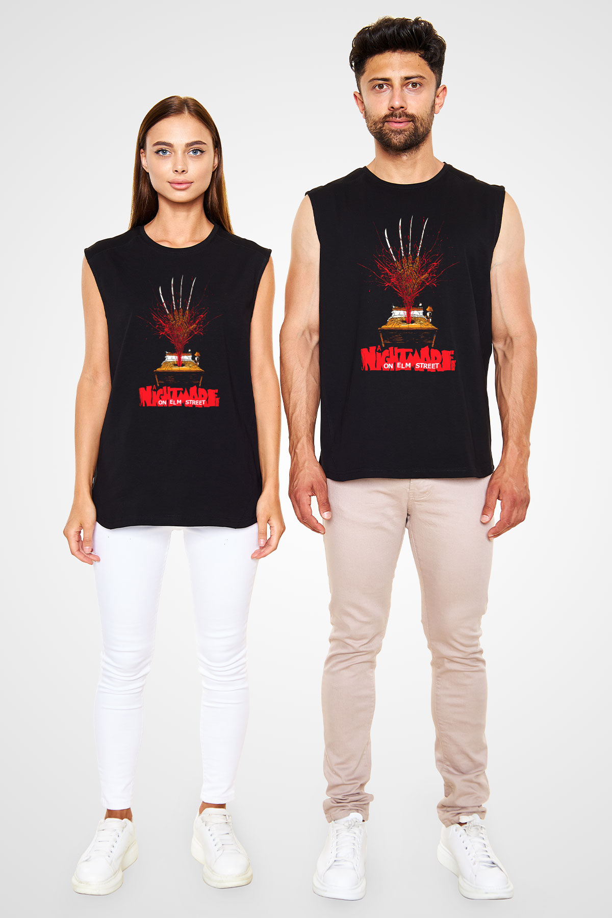 Nightmare on Elm Street Elm Sokağı Siyah Unisex Kolsuz Tişört