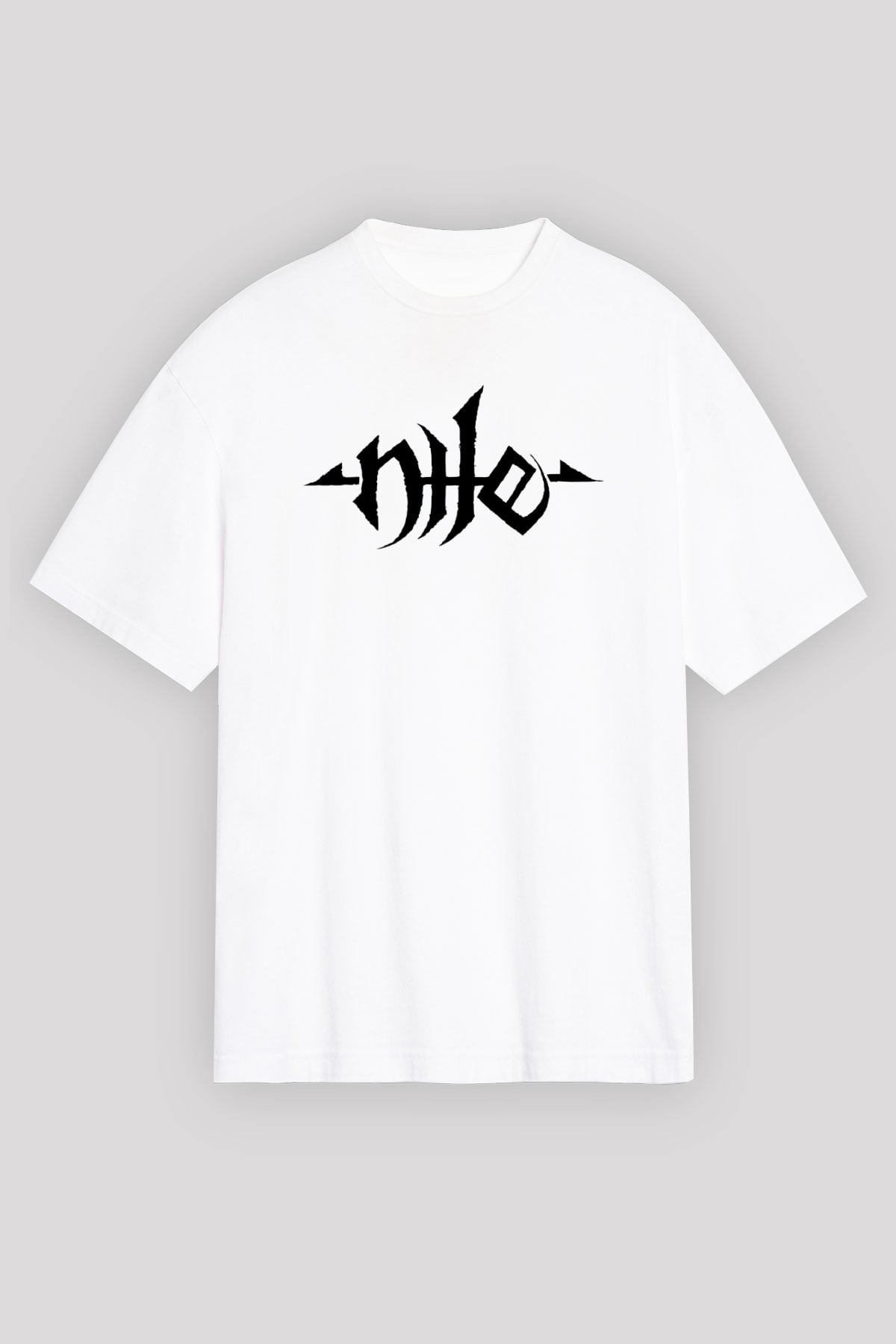 Nile Beyaz Unisex Oversize Tişört T-Shirt