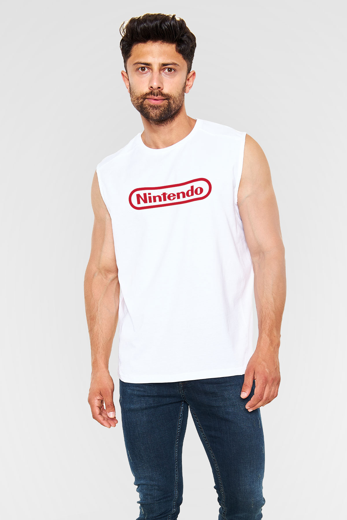 Nintendo Beyaz Unisex Kolsuz Tişört