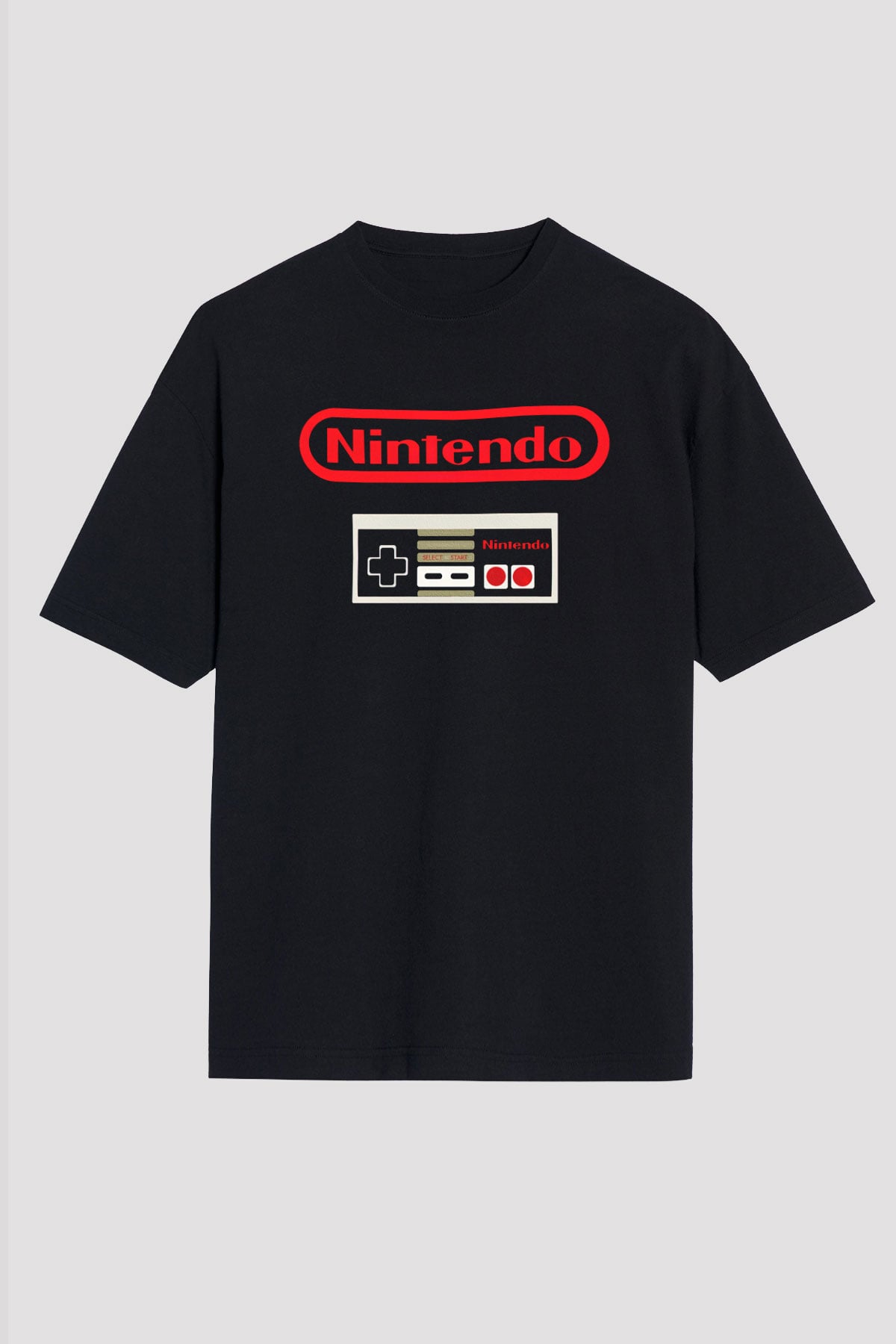 Nintendo Siyah Unisex Oversize Tişört T-Shirt