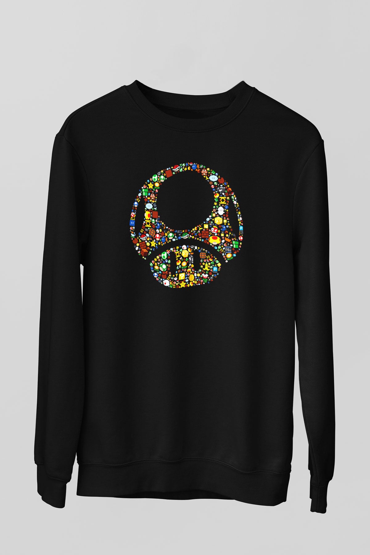 Nintendo Siyah Unisex Sweatshirt