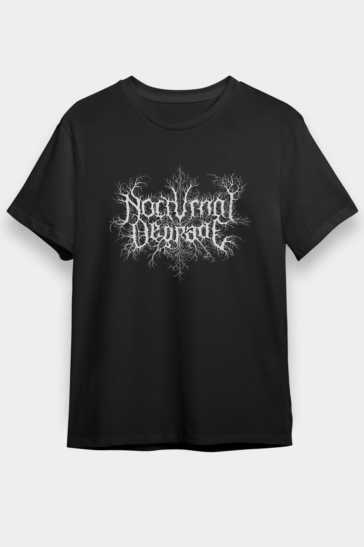 Nocturnal Depression Baskılı Unisex Siyah Tişört - Tshirt