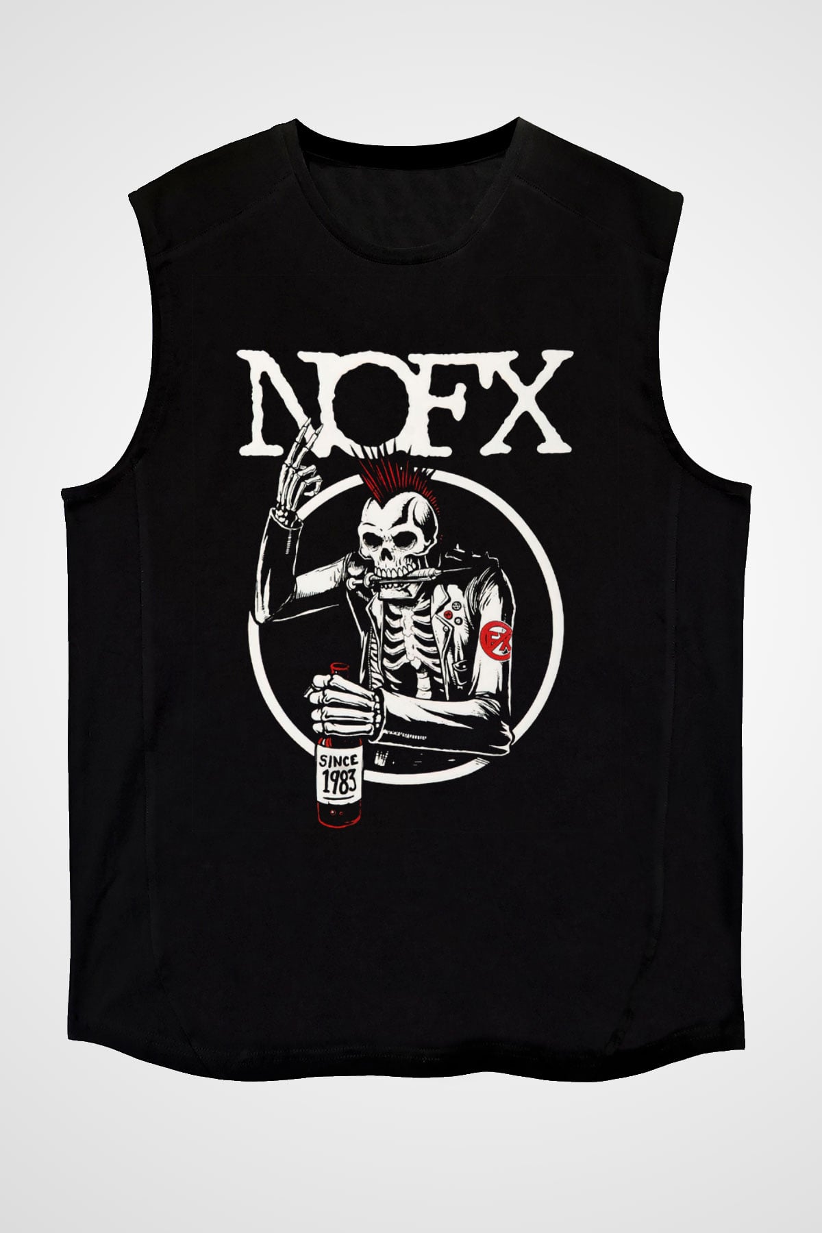 NOFX Siyah Unisex Kolsuz Tişört